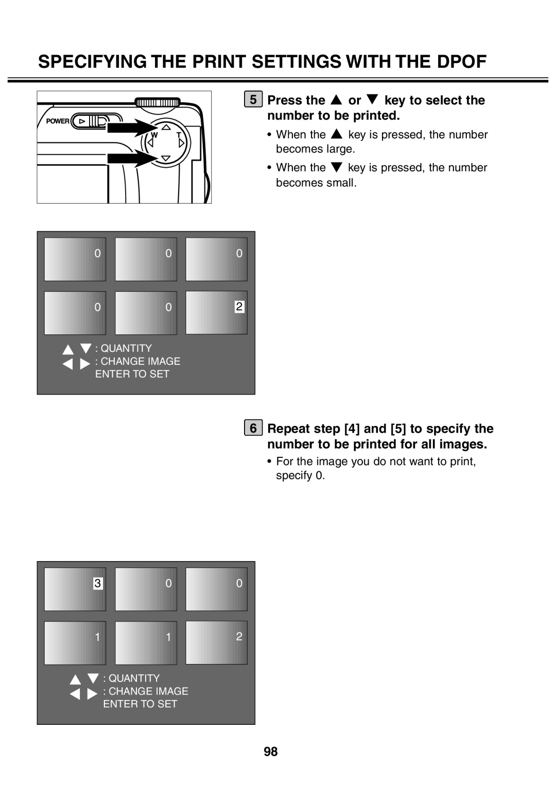 Minolta 2330 instruction manual Press the or key to select the number to be printed 