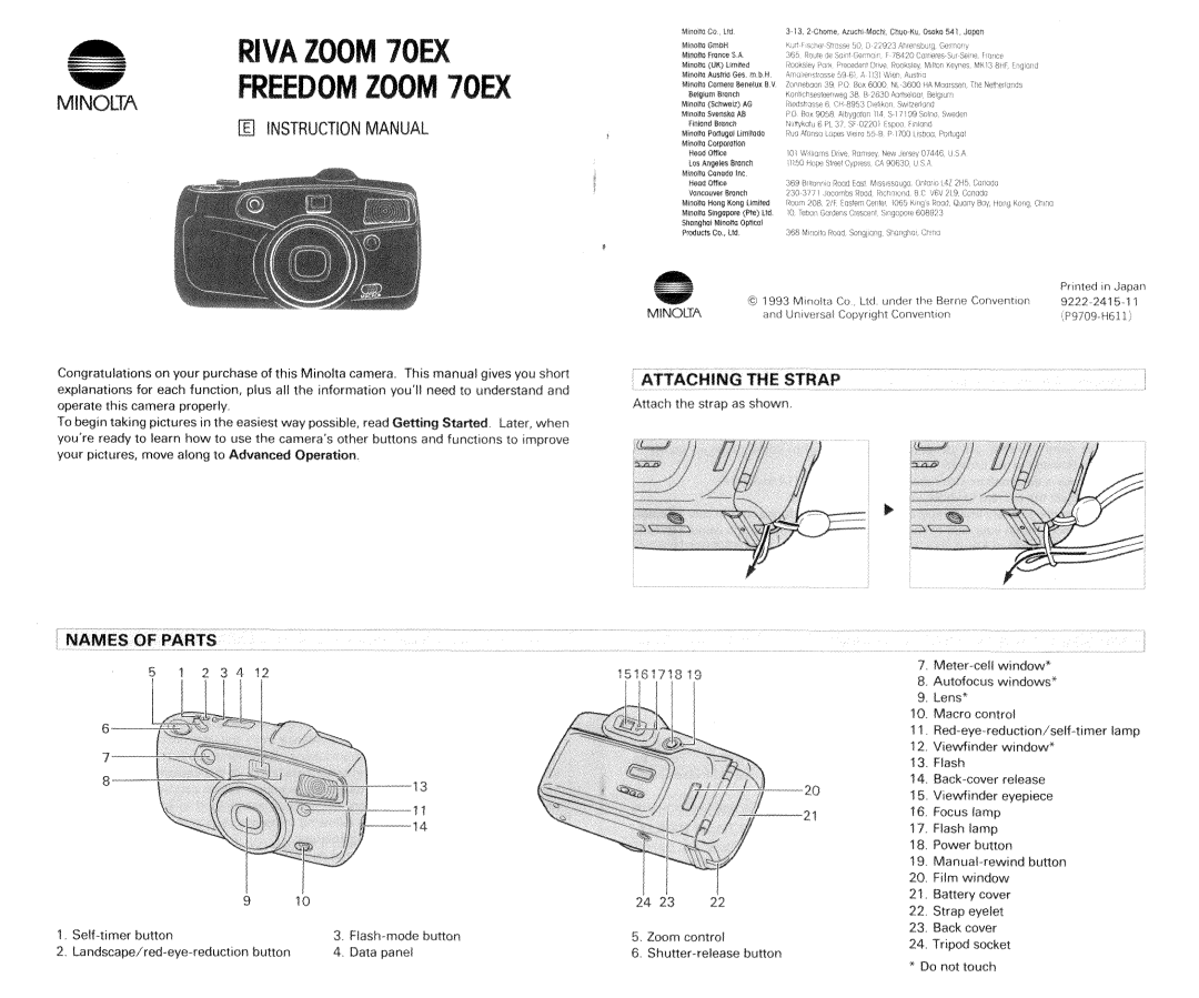 Minolta 70EX manual 