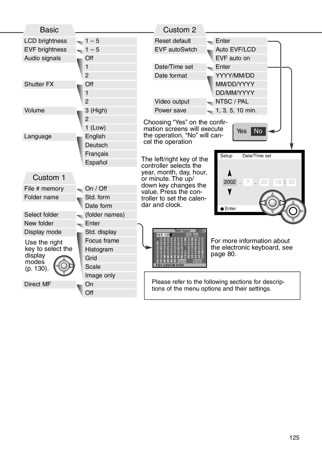 Minolta 7i instruction manual YYYY/MM/DD MM/DD/YYYY DD/MM/YYYY Ntsc / PAL 