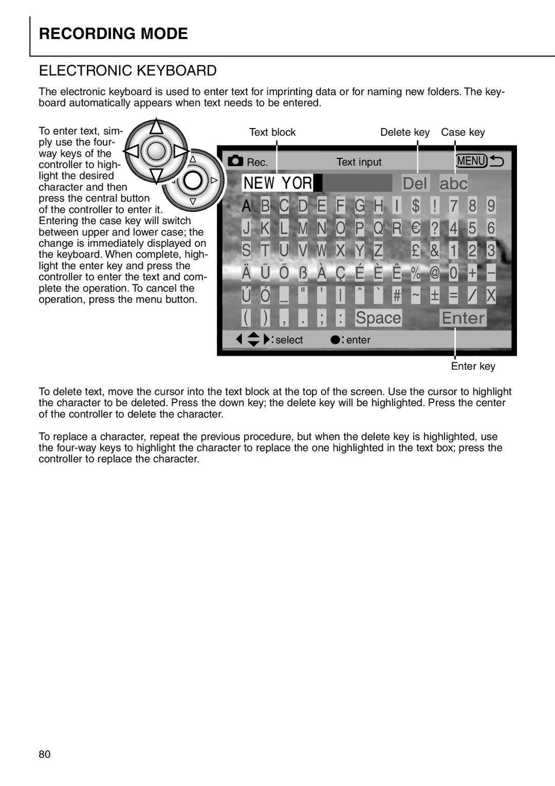 Minolta 7i instruction manual Electronic Keyboard 