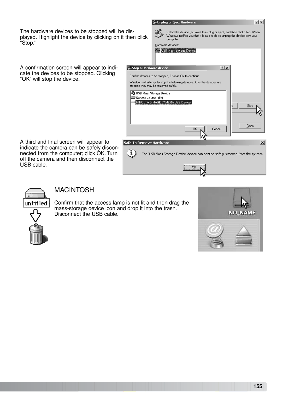 Minolta A1 instruction manual Macintosh 