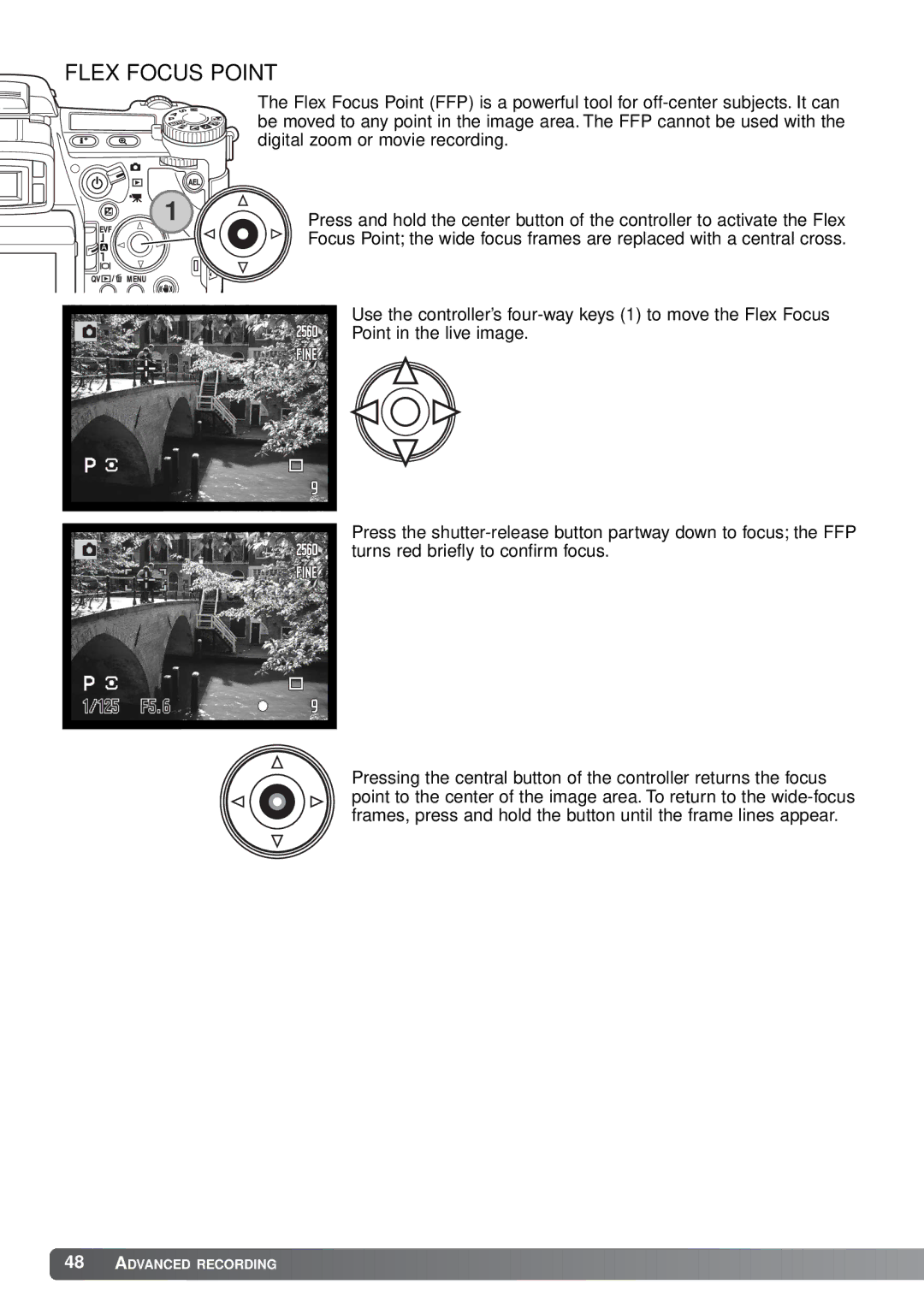 Minolta A1 instruction manual Flex Focus Point 