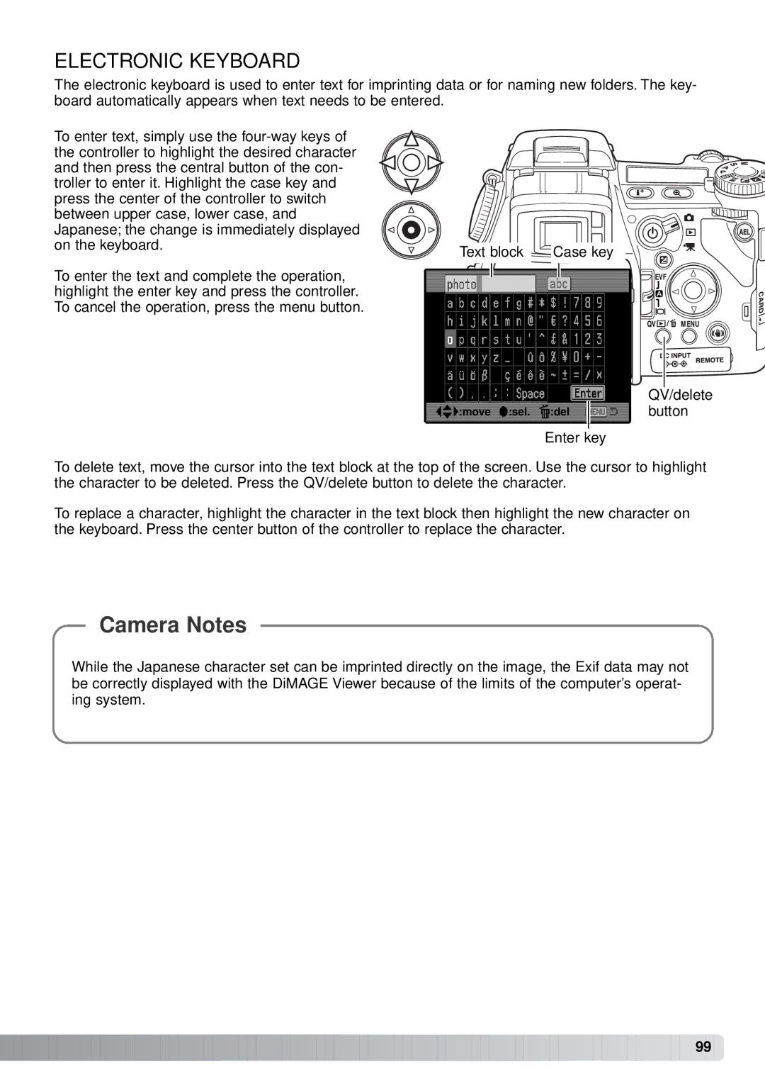 Minolta A1 instruction manual Electronic Keyboard 