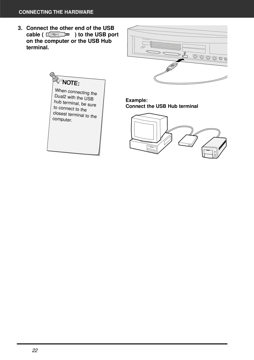 Minolta AF-2820U manual Connecting the Hardware 