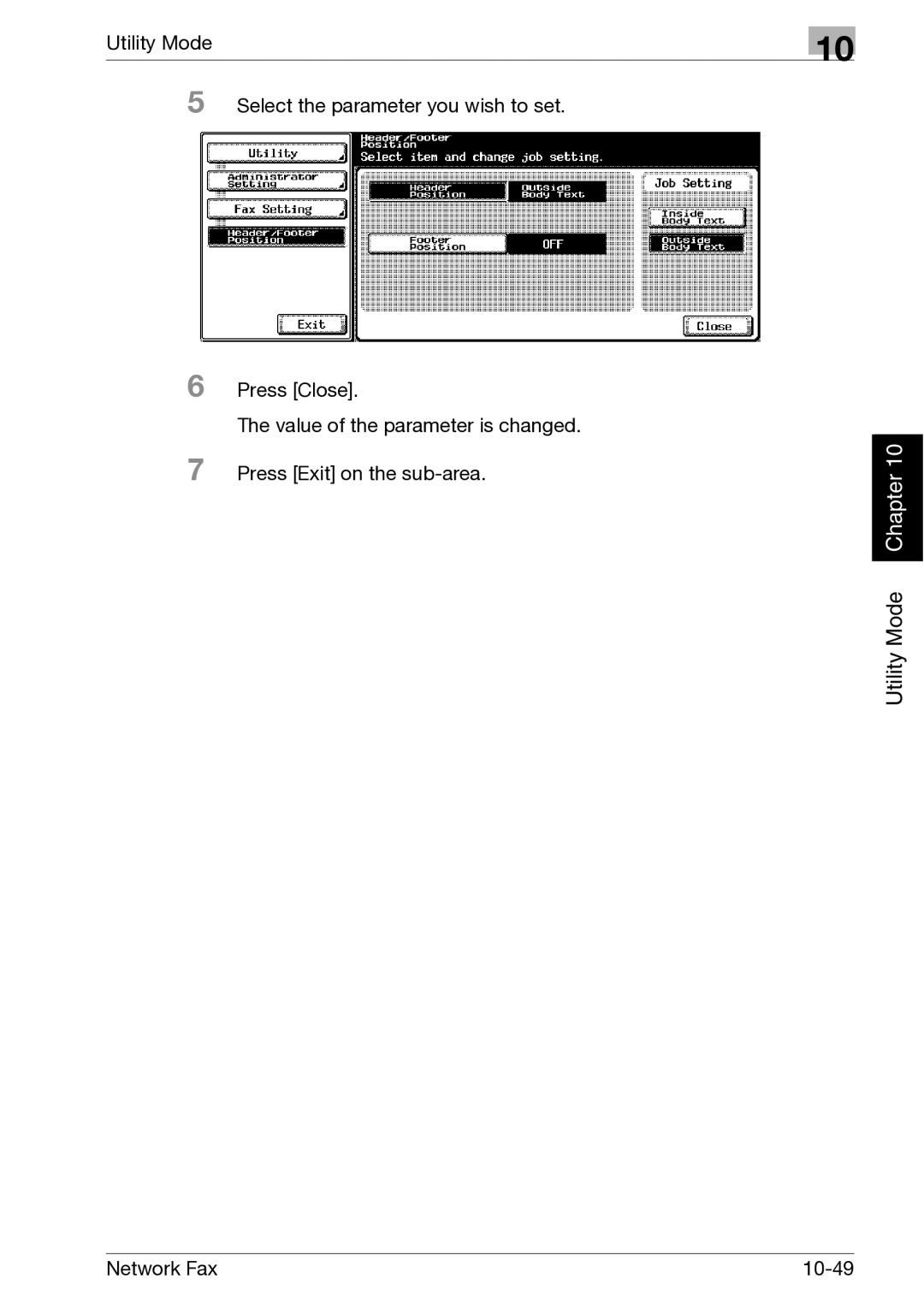 Minolta C300, C352 manual Network Fax 10-49 