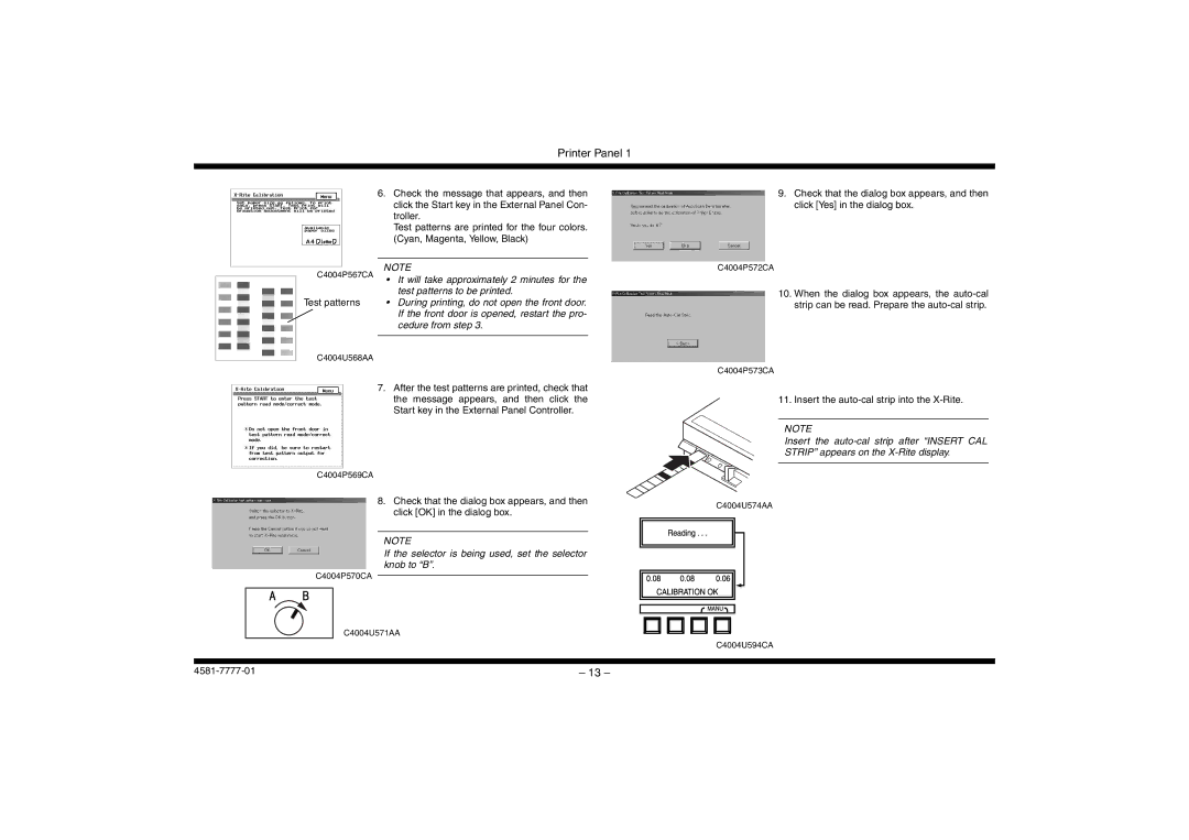 Minolta CF2002, CF3102 manual If the selector is being used, set the selector knob to B 