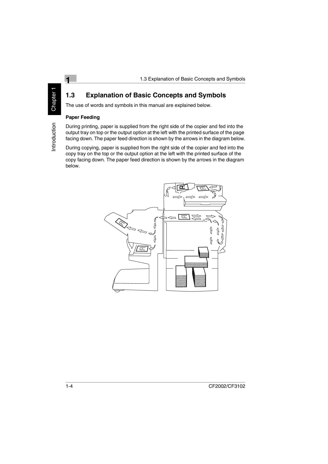 Minolta CF2002 manual Explanation of Basic Concepts and Symbols, Paper Feeding 