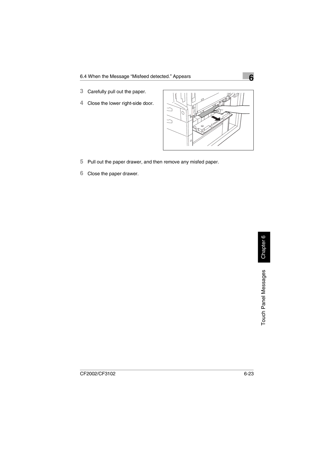 Minolta CF2002 manual Touch Panel Messages Chapter 