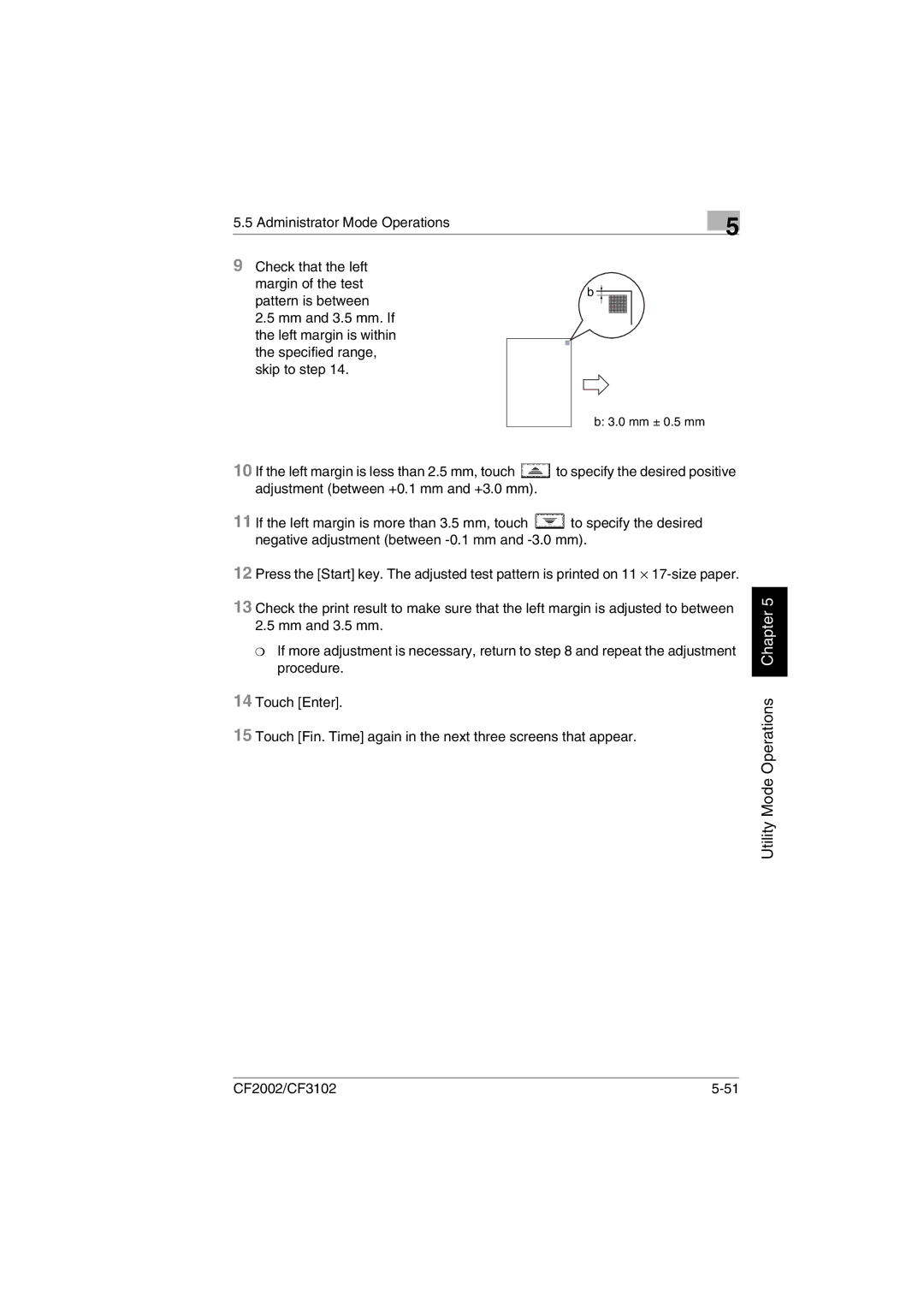 Minolta CF2002 manual Utility Mode Operations Chapter 