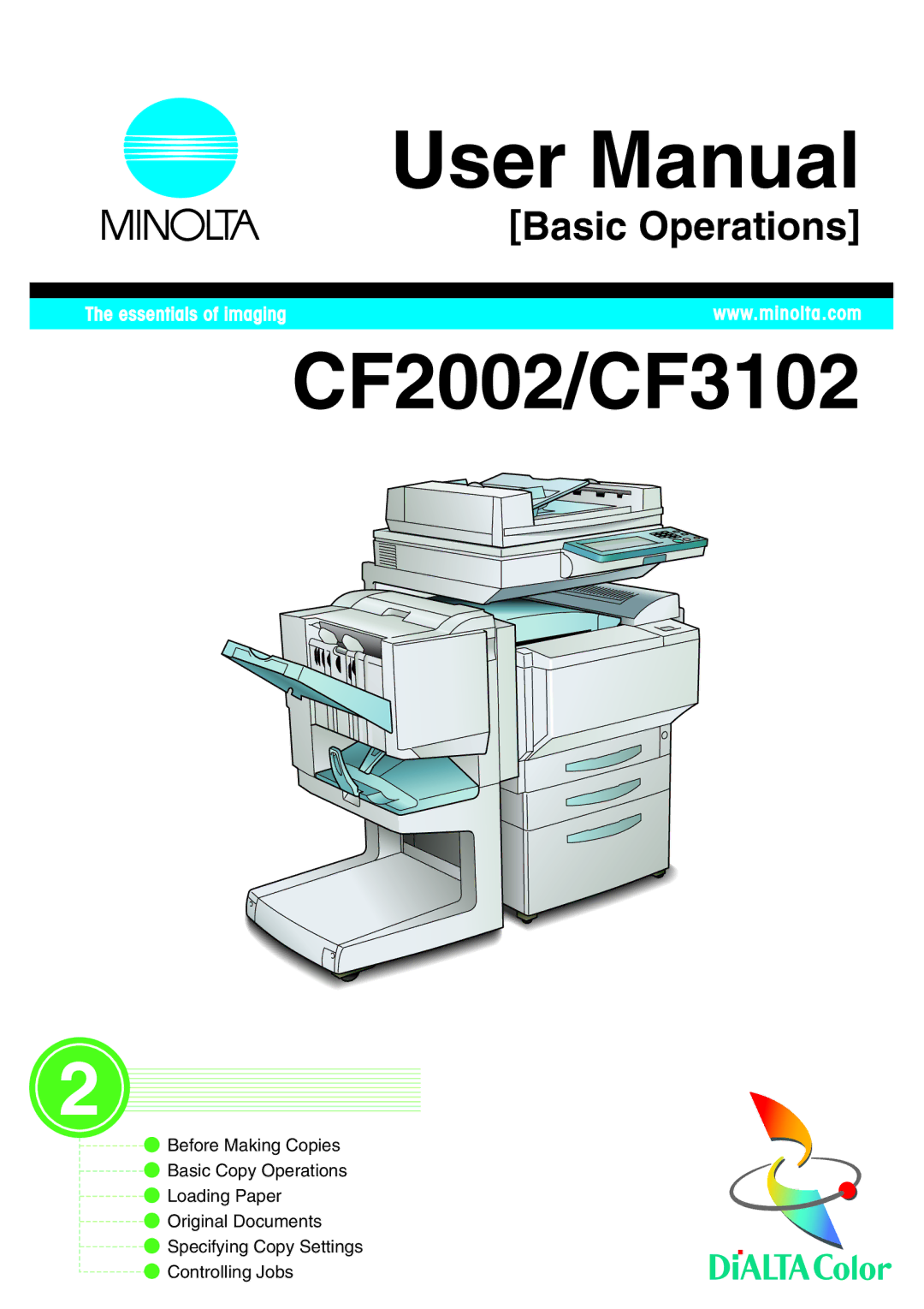 Minolta user manual CF2002/CF3102 