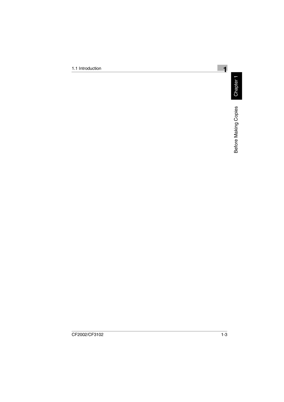 Minolta user manual Introduction, CF2002/CF3102 