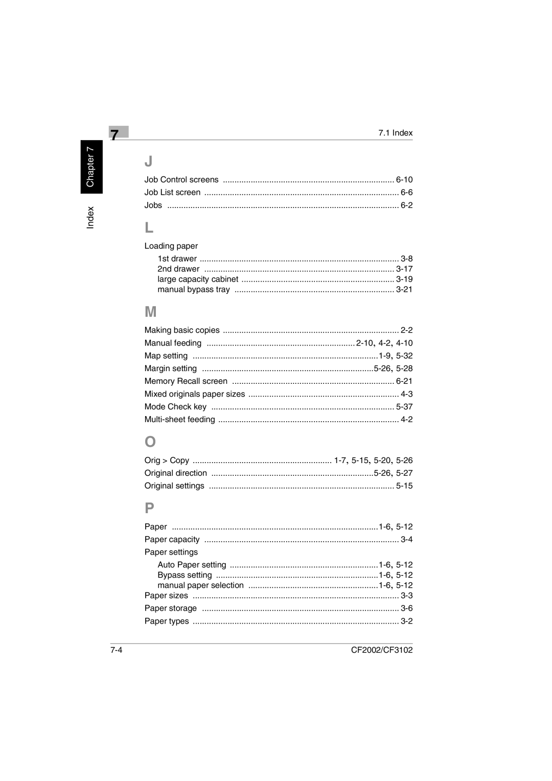 Minolta CF2002 user manual 10,4-2,4-10, 5-32, 26,5-28, Orig Copy, 26,5-27, 5-12 