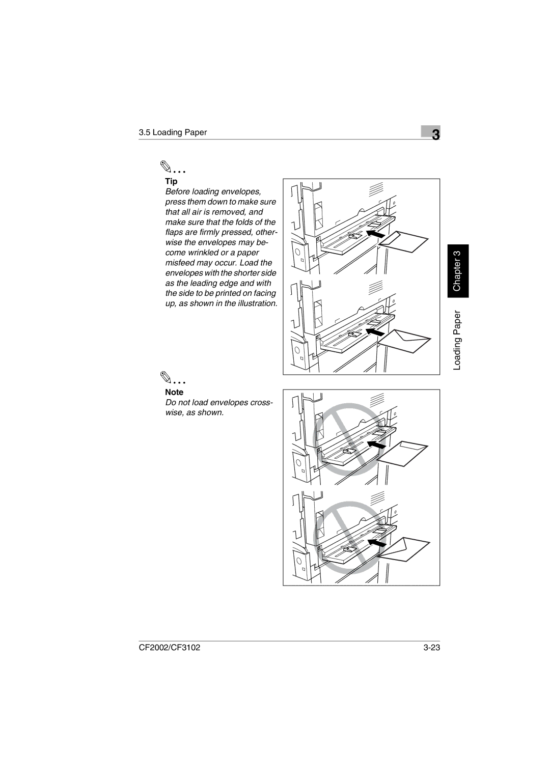 Minolta CF2002 user manual Tip 