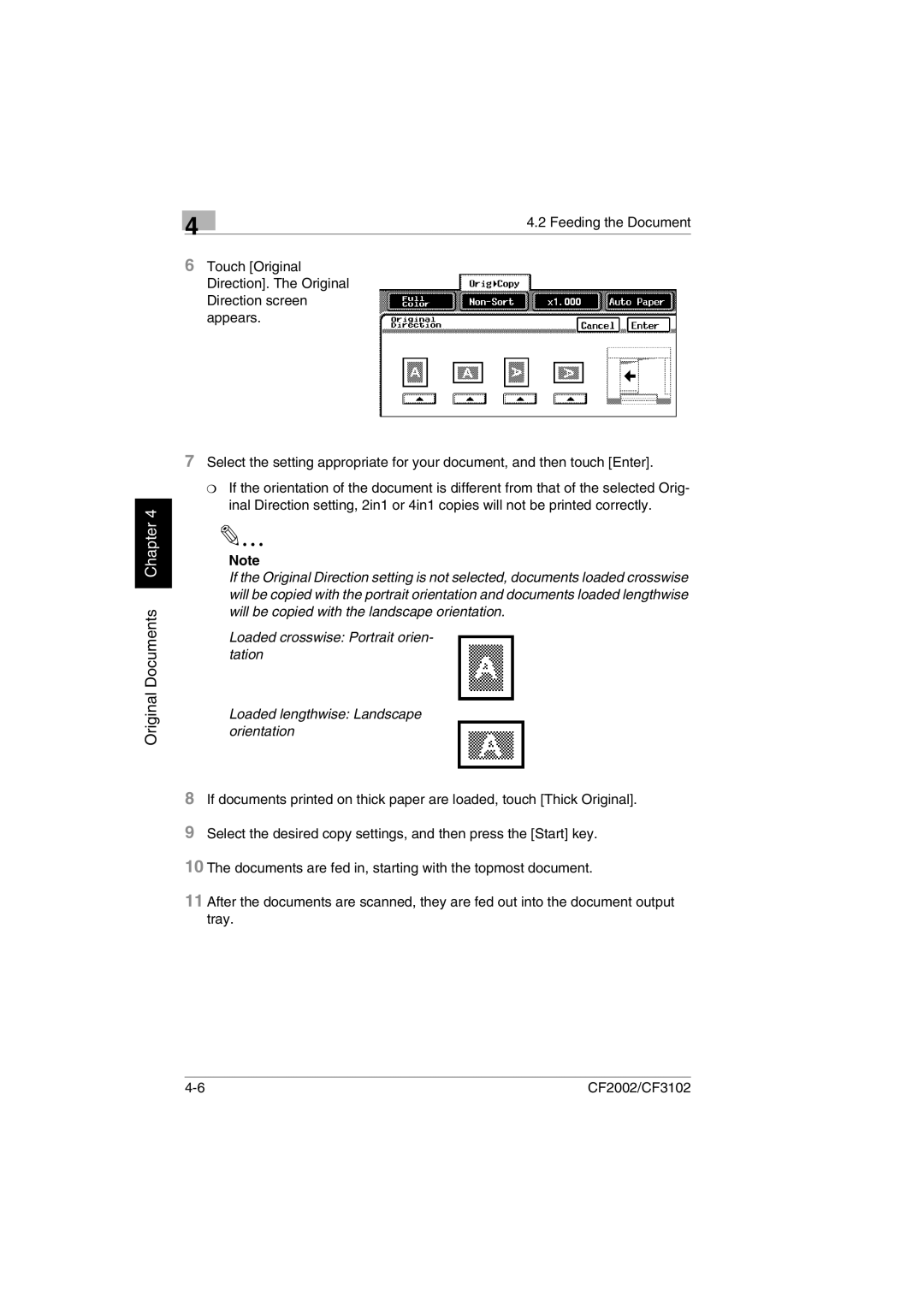 Minolta CF2002 user manual Original Documents Chapter 