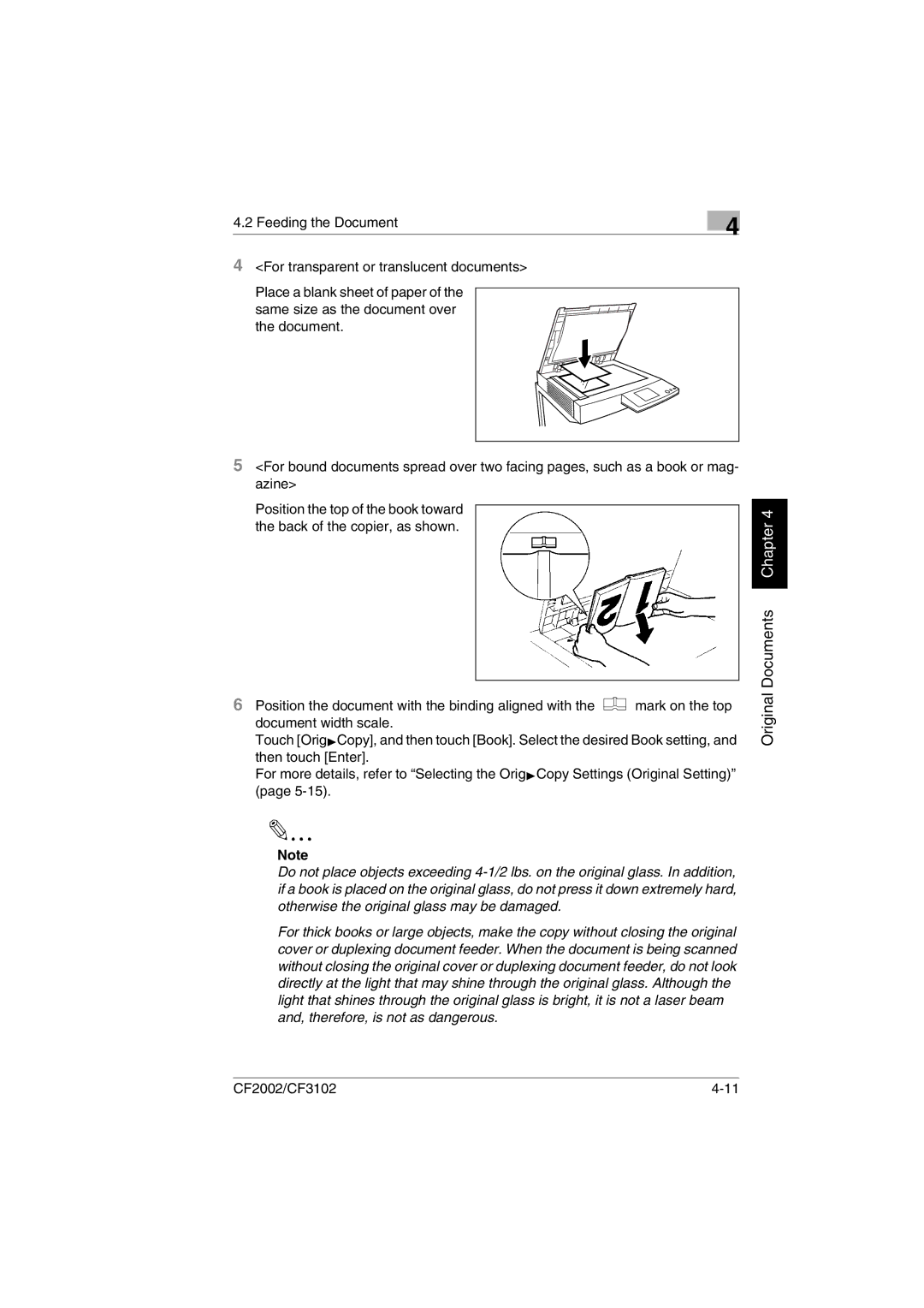 Minolta CF2002 user manual Original Documents Chapter 