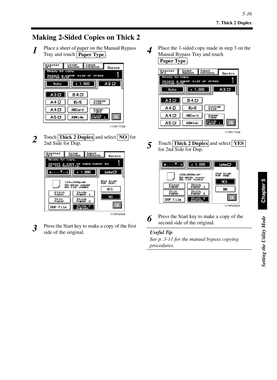 Minolta cf9001 manual Making 2-Sided Copies on Thick 