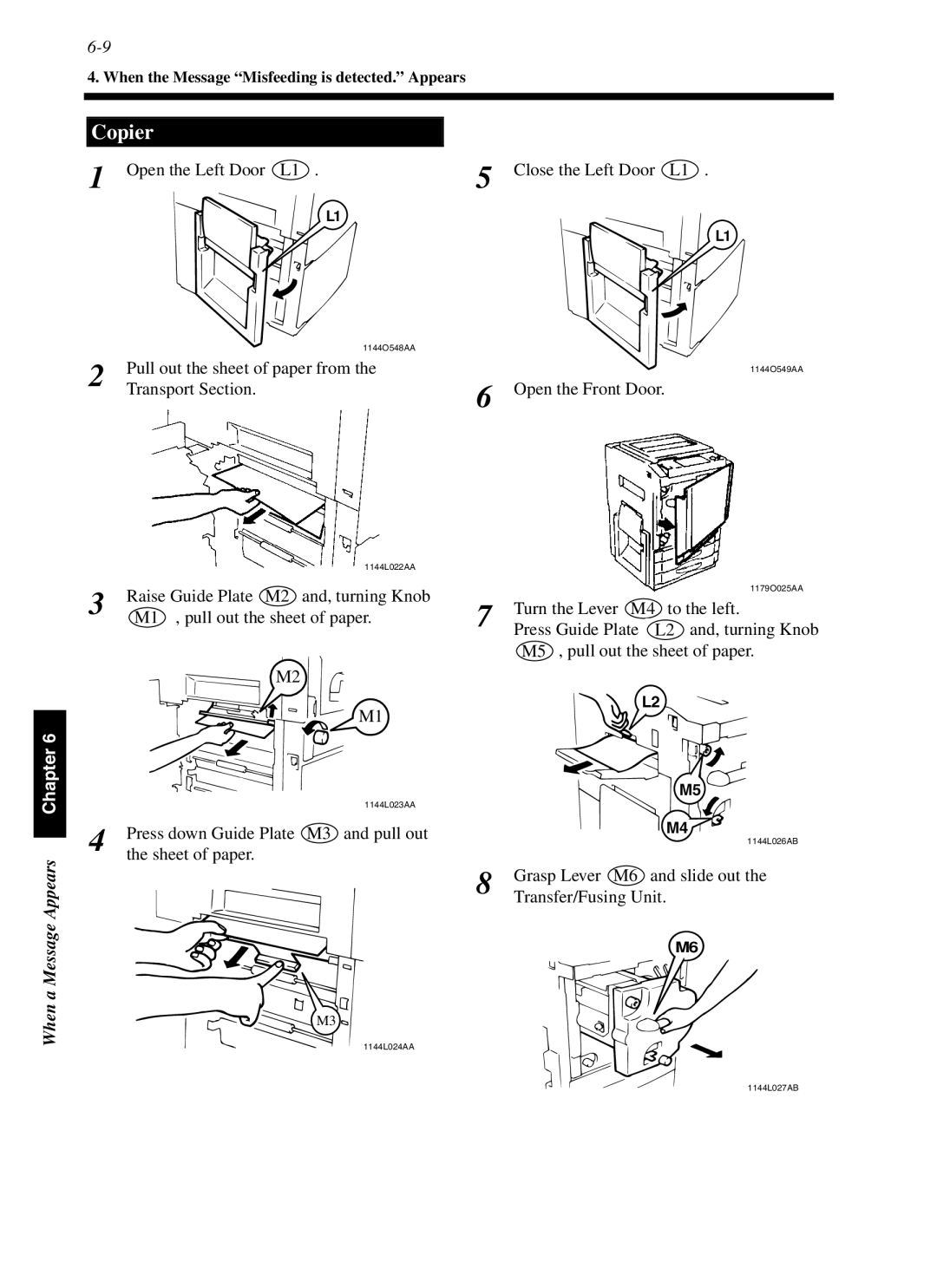 Minolta cf9001 manual Copier, Message Appears 