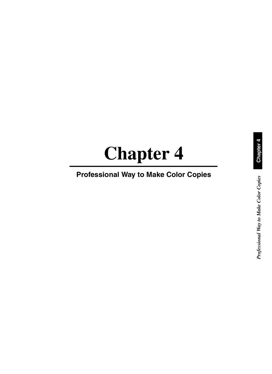 Minolta cf9001 manual Professional Way to Make Color Copies Chapter 