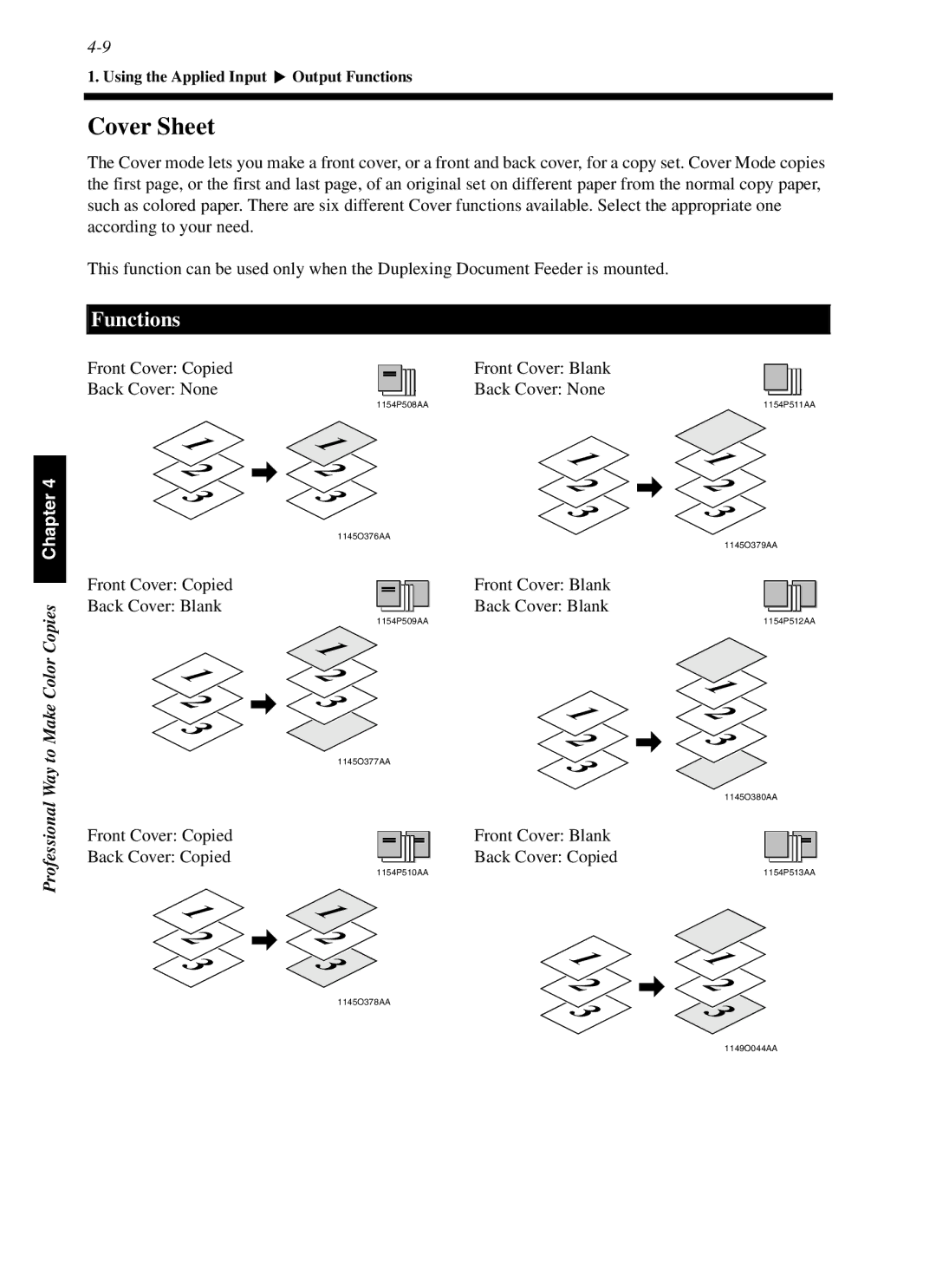 Minolta cf9001 manual Cover Sheet 