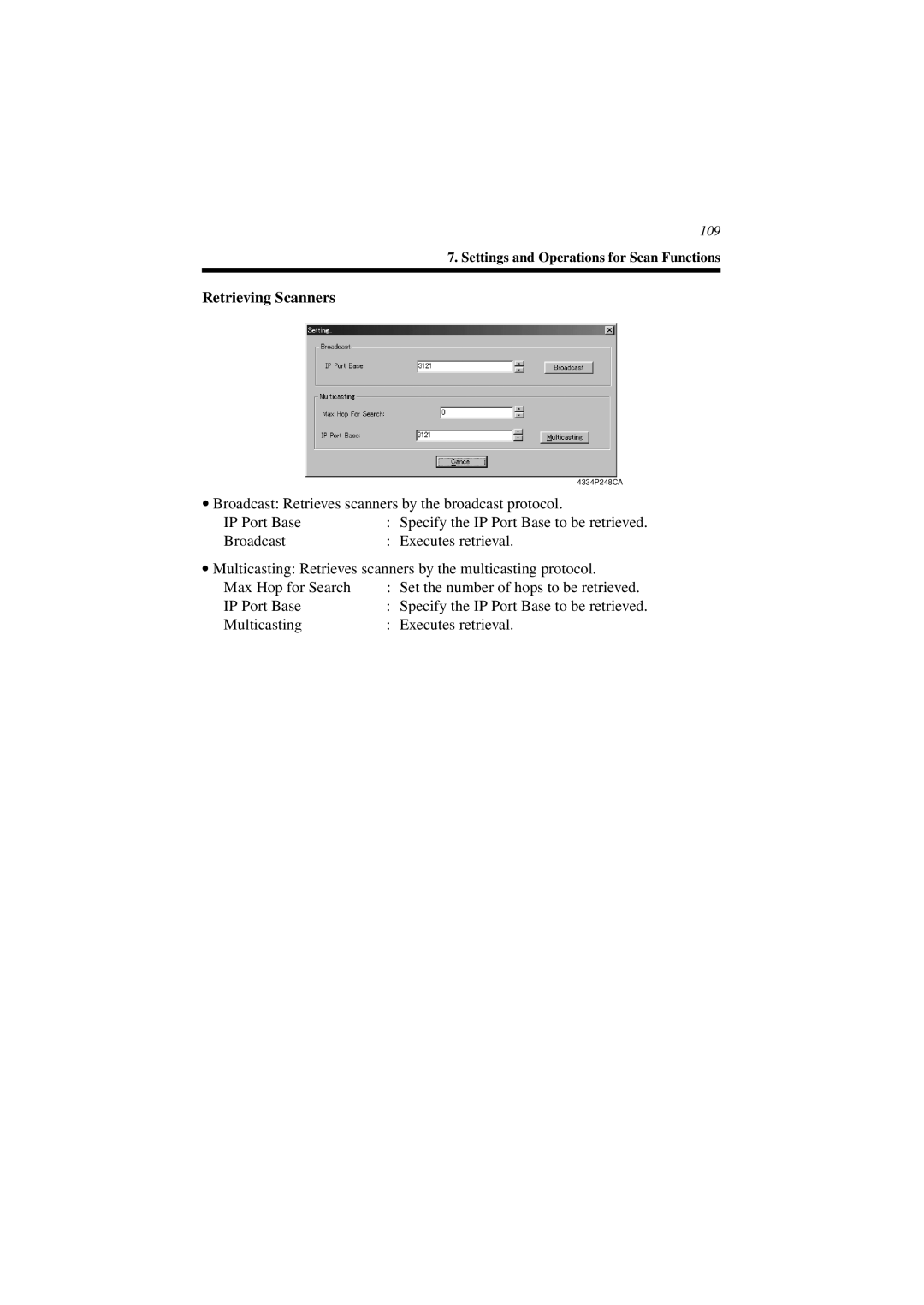 Minolta CN3101e user manual Retrieving Scanners 