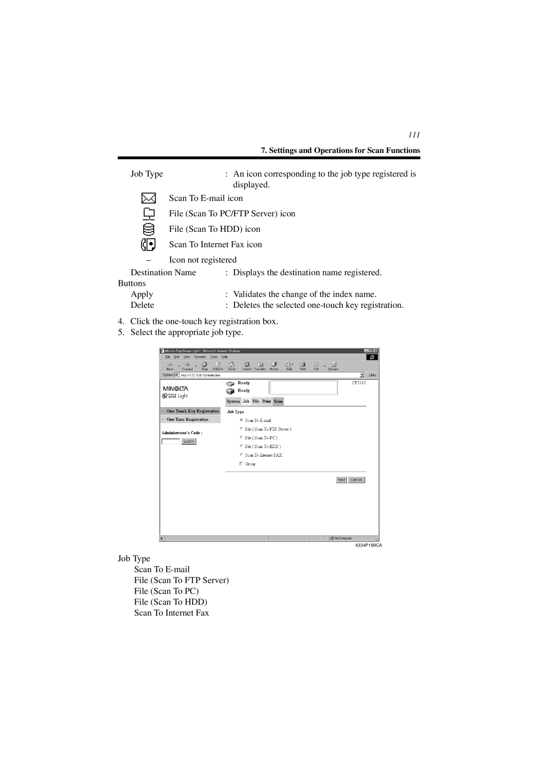 Minolta CN3101e user manual 111 