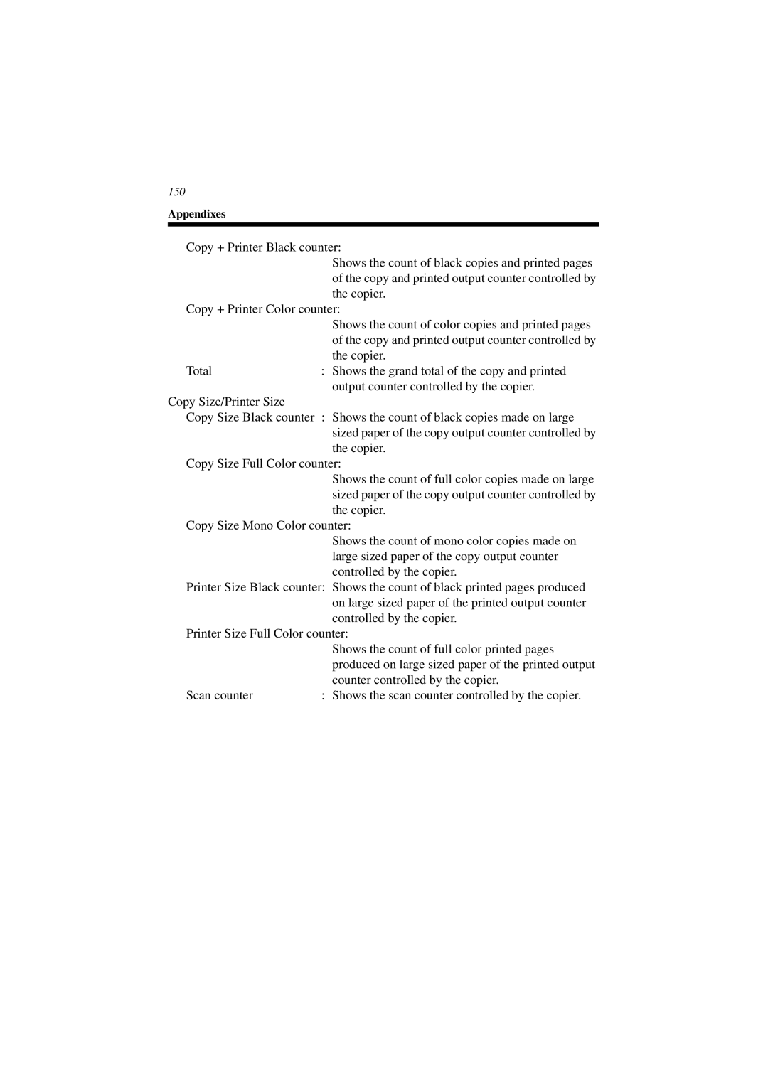 Minolta CN3101e user manual Counter controlled by the copier 