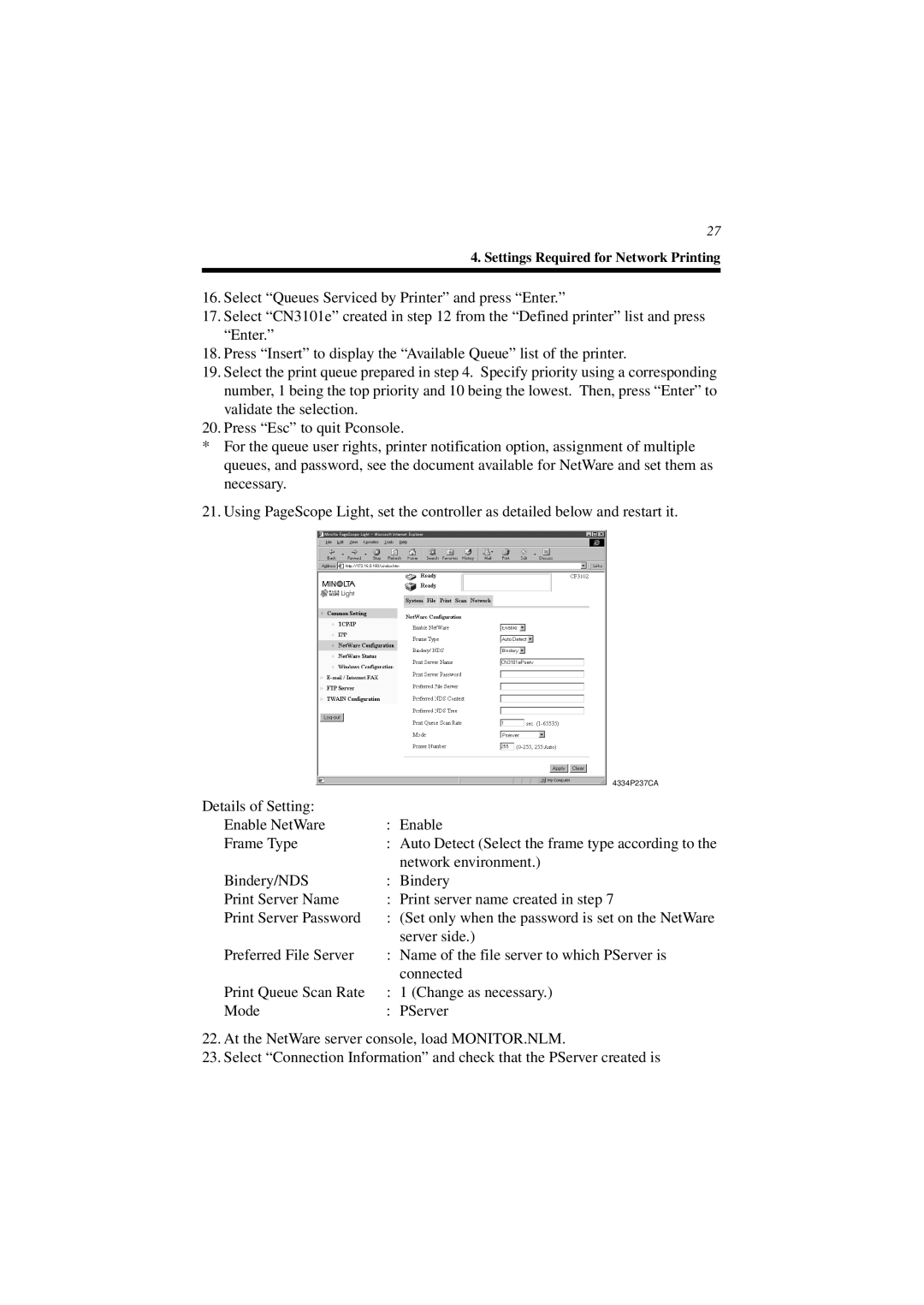 Minolta CN3101e user manual 4334P237CA 