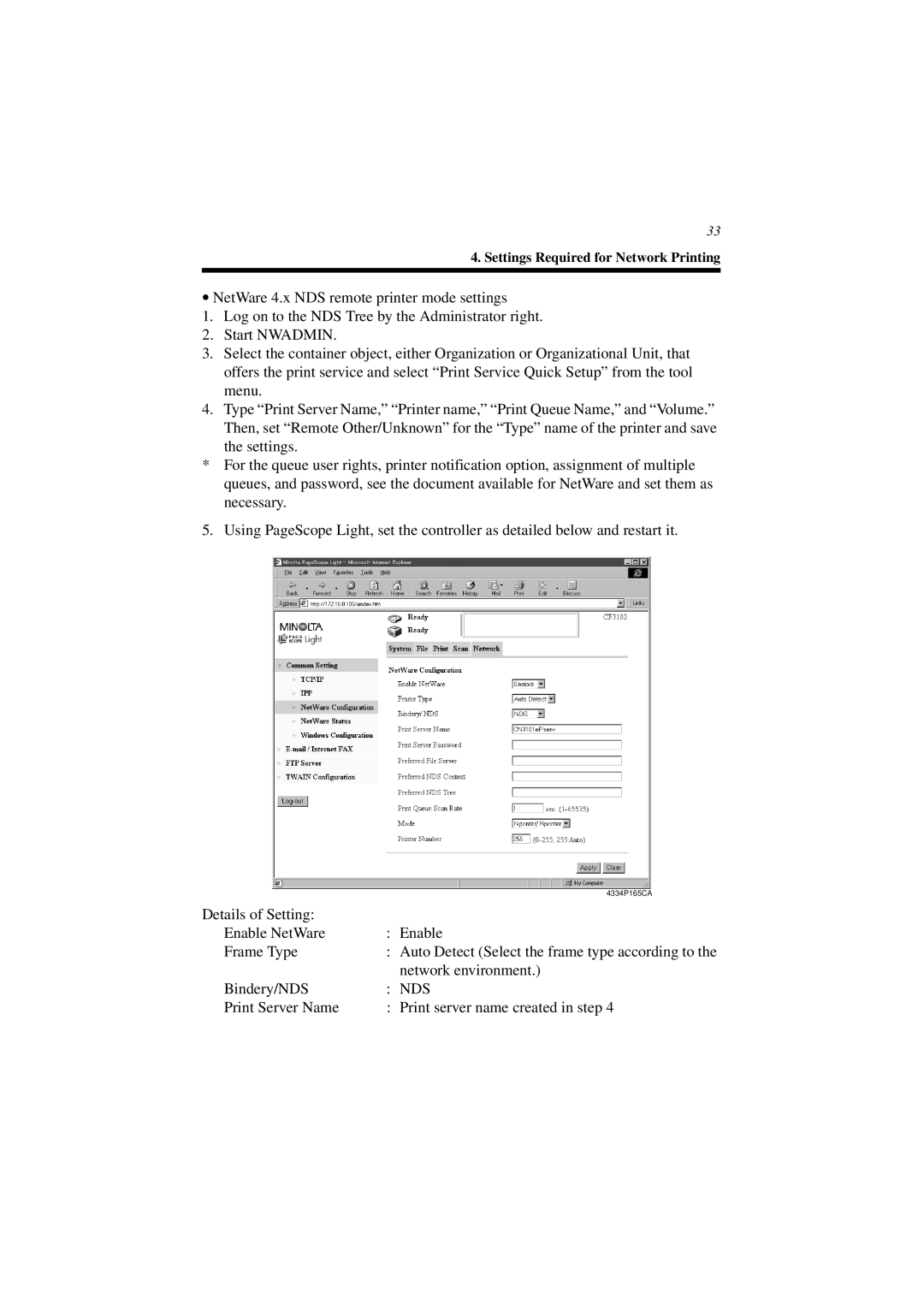 Minolta CN3101e user manual 4334P165CA 