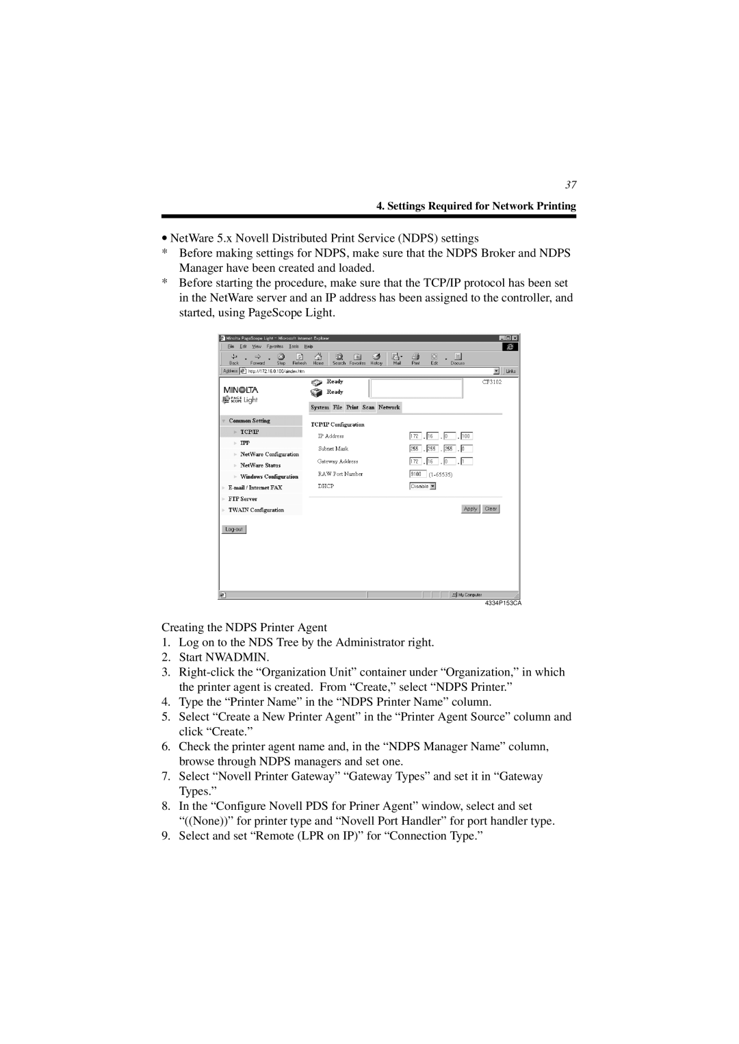 Minolta CN3101e user manual 4334P153CA 