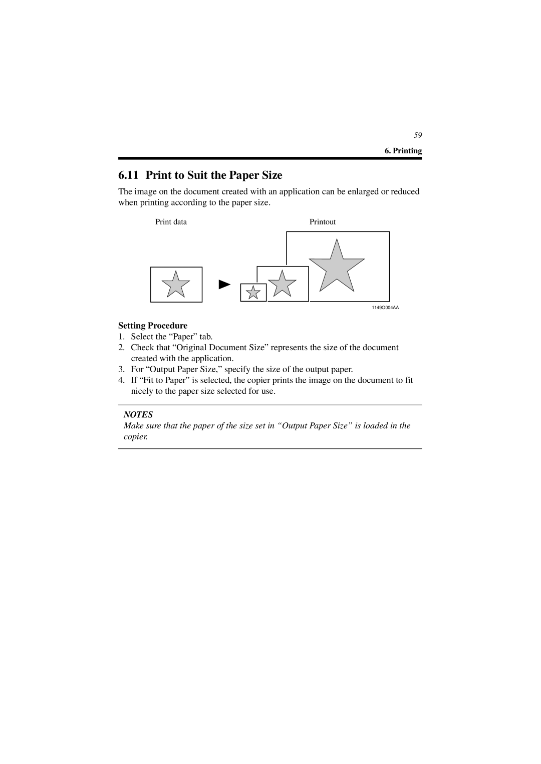 Minolta CN3101e user manual Print to Suit the Paper Size 