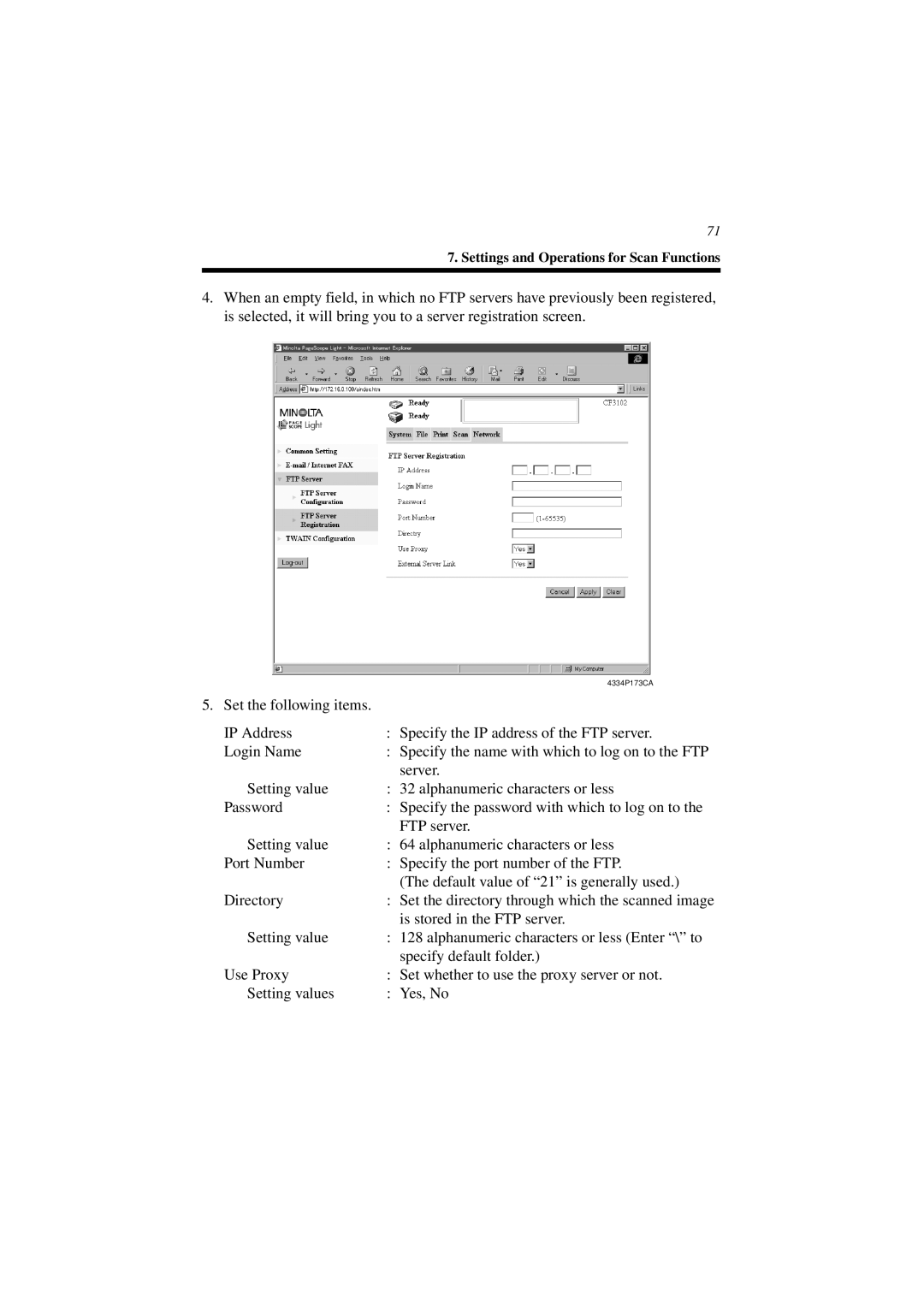 Minolta CN3101e user manual 4334P173CA 