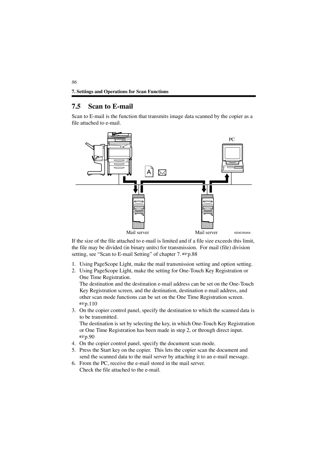 Minolta CN3101e user manual Scan to E-mail 