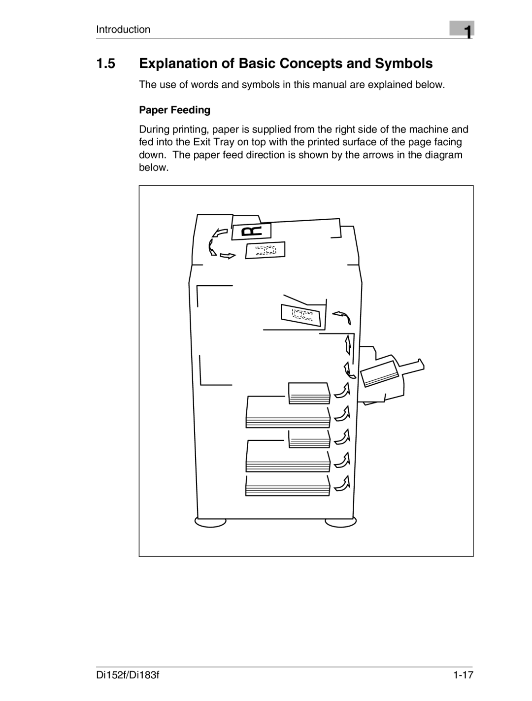 Minolta Di152 183 Explanation of Basic Concepts and Symbols, Use of words and symbols in this manual are explained below 