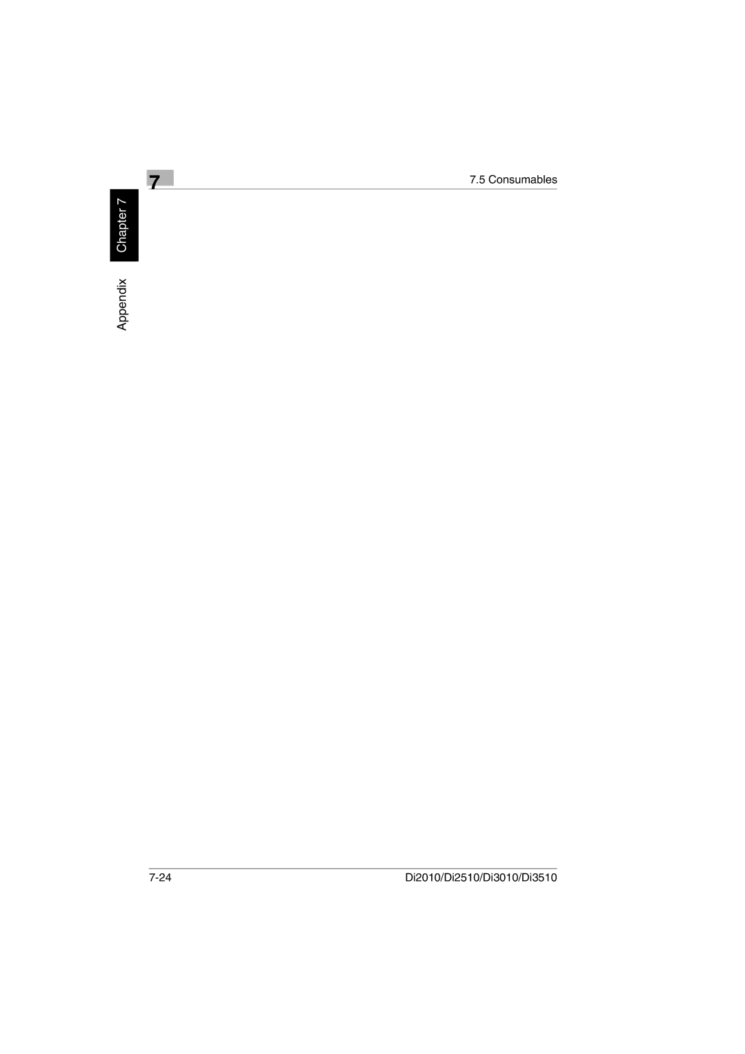 Minolta DI2010, DI2510, DI3010, Di3510 user manual Appendix Chapter 