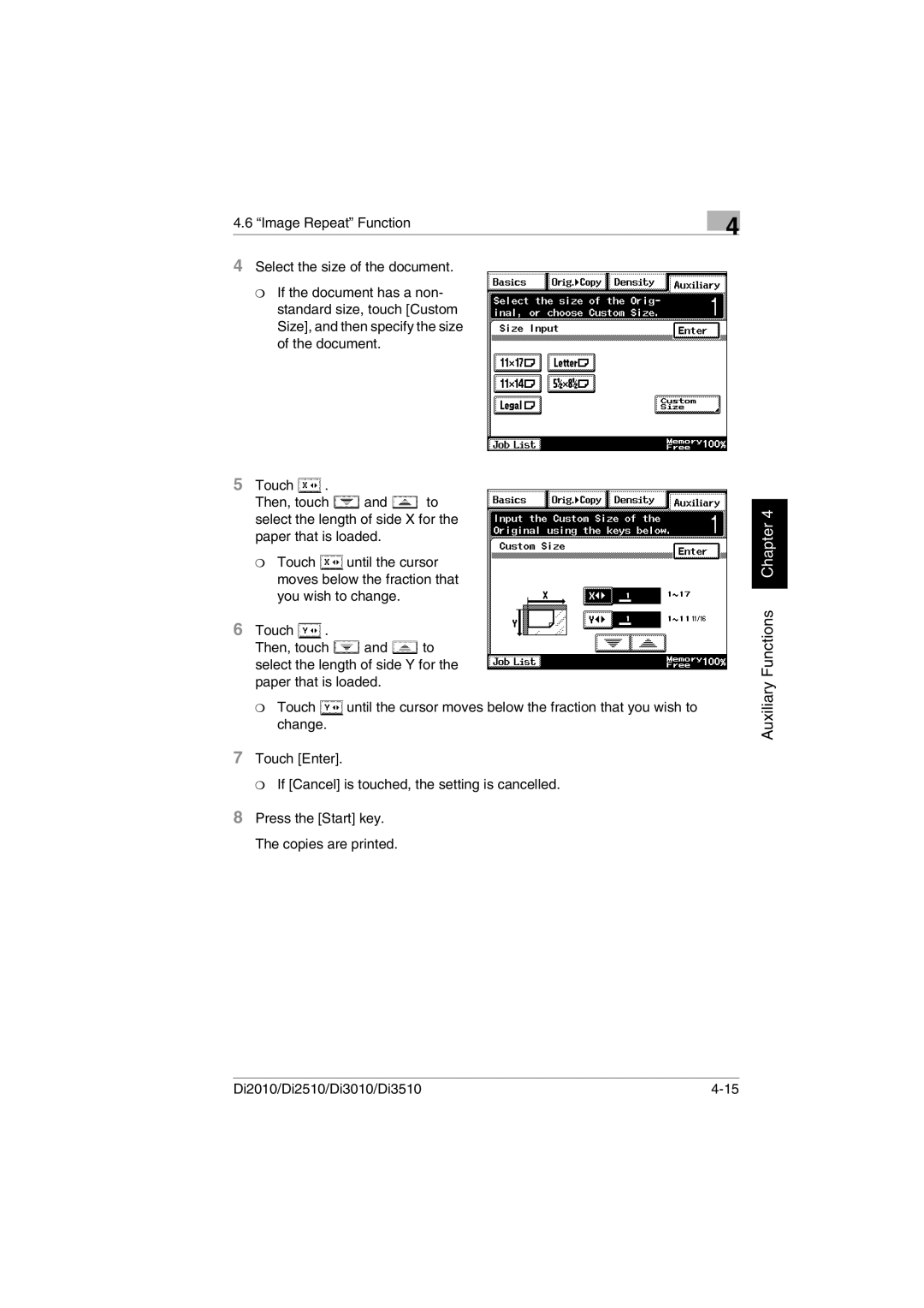 Minolta DI2510, DI2010, DI3010, Di3510 user manual Auxiliary Functions Chapter 