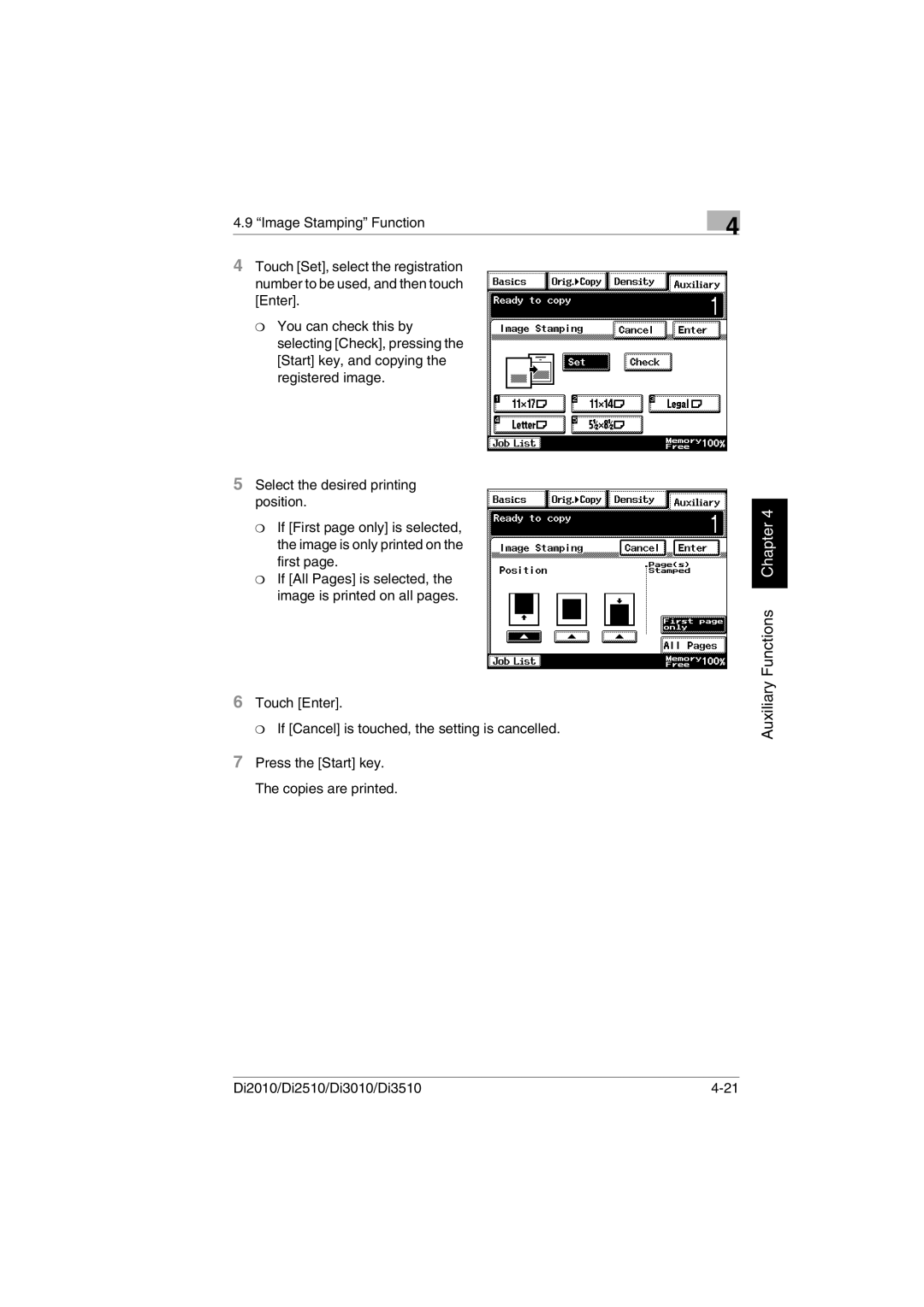 Minolta DI3010, DI2510, DI2010, Di3510 user manual If All Pages is selected, the image is printed on all pages 