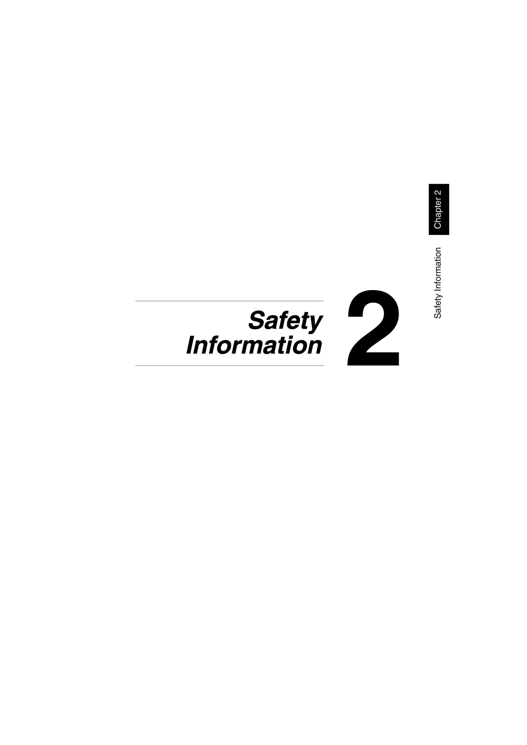 Minolta DI2510, DI2010, DI3010, Di3510 user manual Safety 2 Information, Safety Information Chapter 
