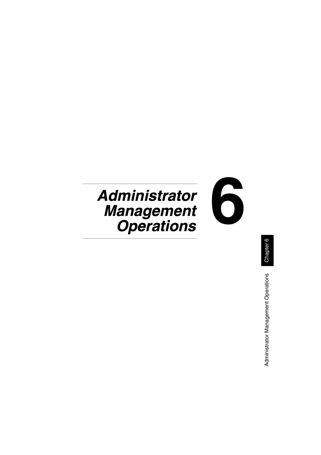 Minolta DI3010, DI2510, DI2010, Di3510 user manual Administrator Management Operations Chapter 