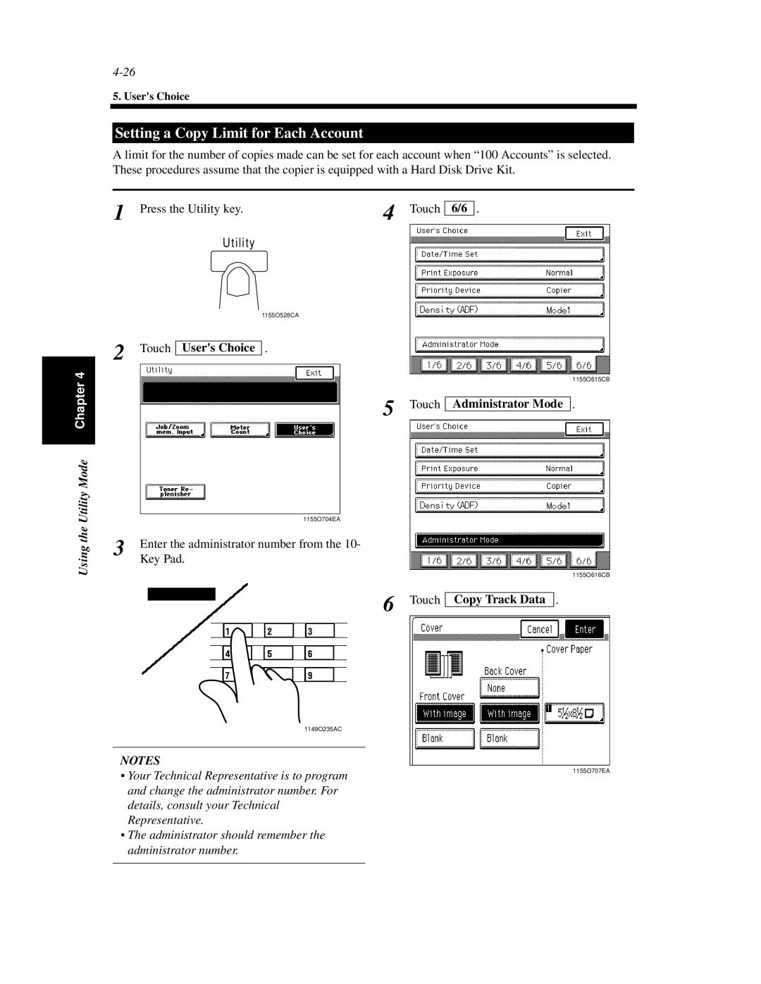 Minolta Di620 manual Setting a Copy Limit for Each Account 