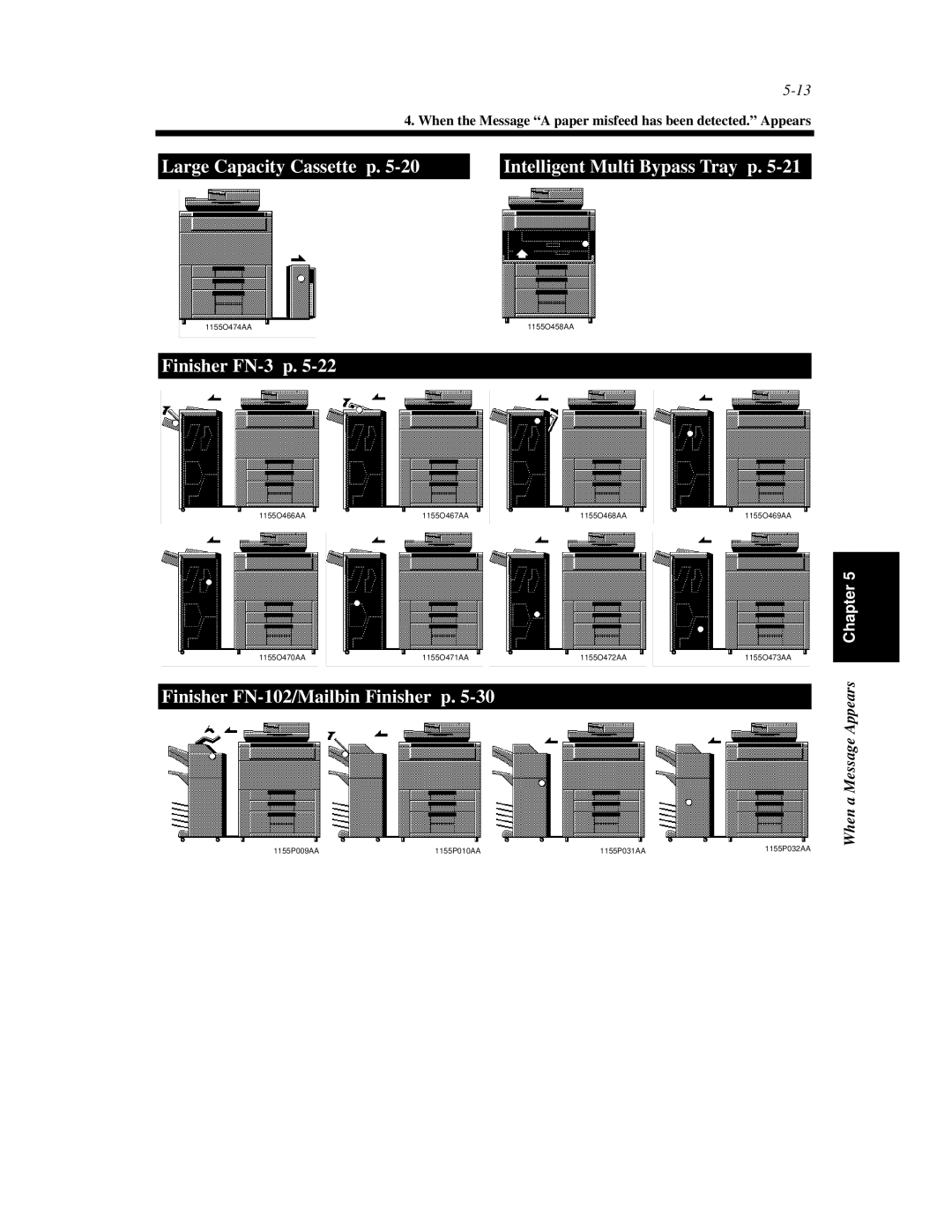 Minolta Di620 manual Large Capacity Cassette p Intelligent Multi Bypass Tray p, Finisher FN-3 p 