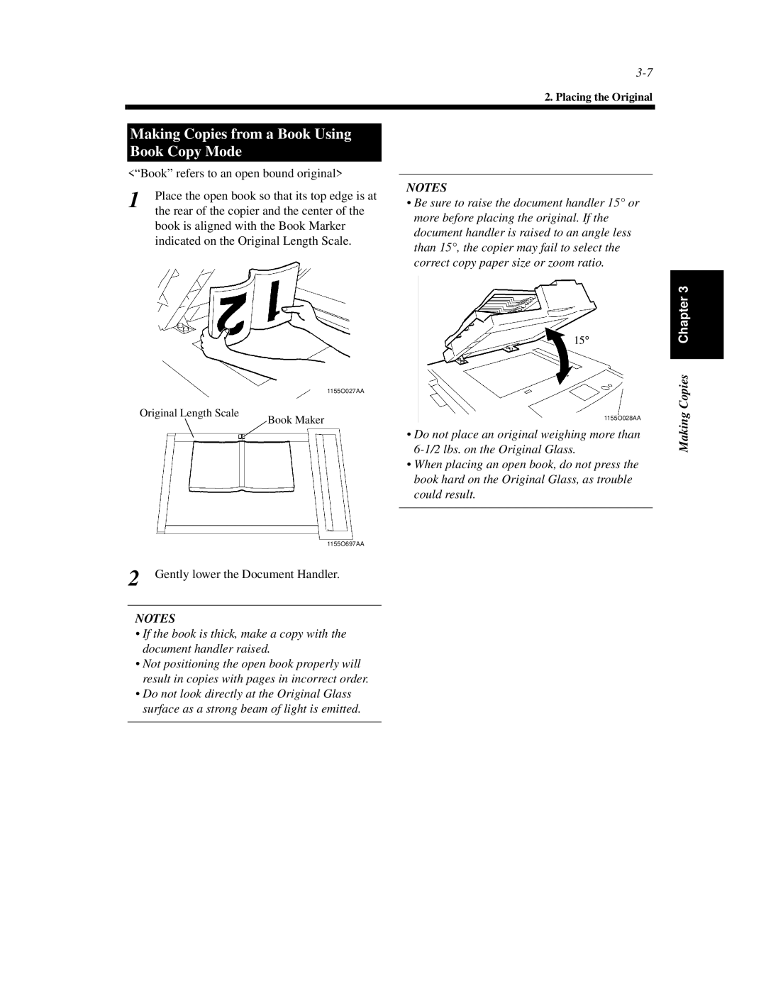 Minolta Di620 manual Making Copies from a Book Using Book Copy Mode 