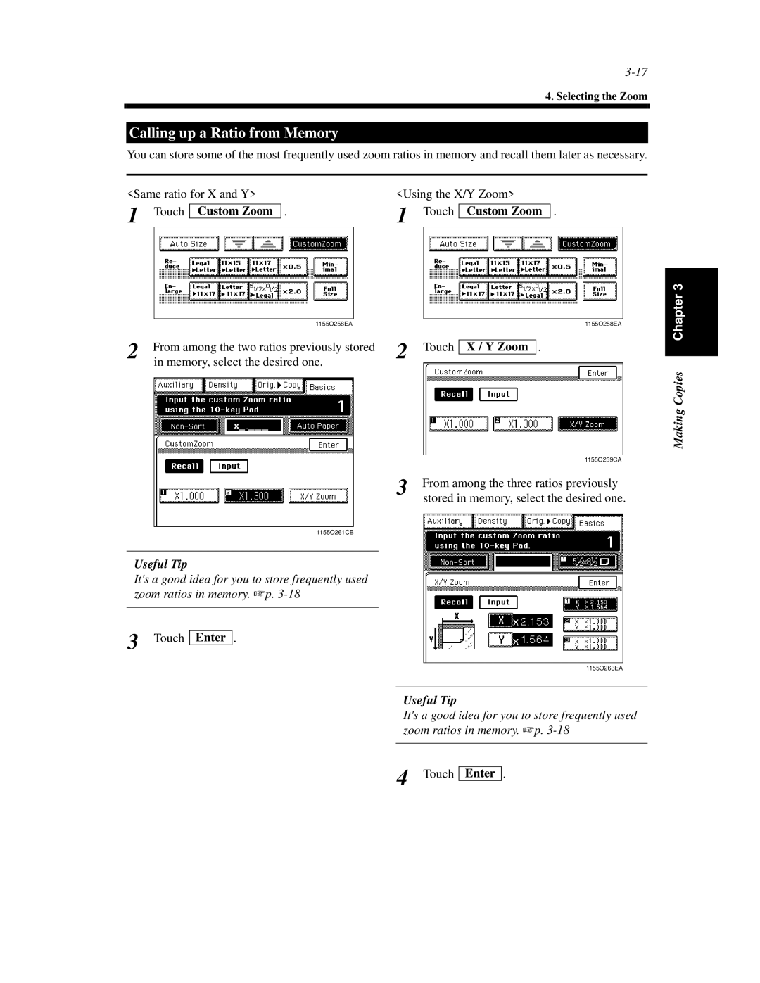 Minolta Di620 manual Calling up a Ratio from Memory, Useful Tip 