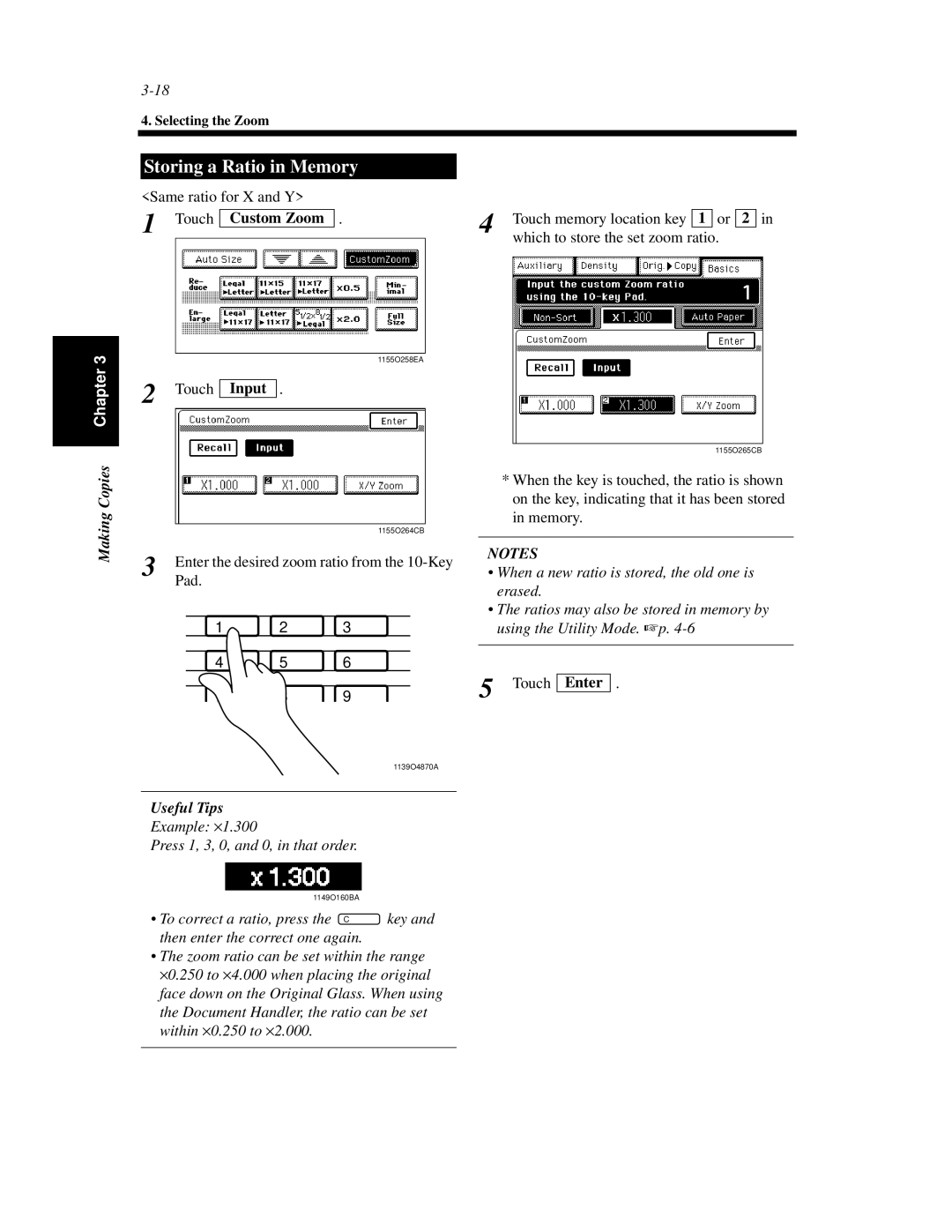 Minolta Di620 manual Storing a Ratio in Memory 