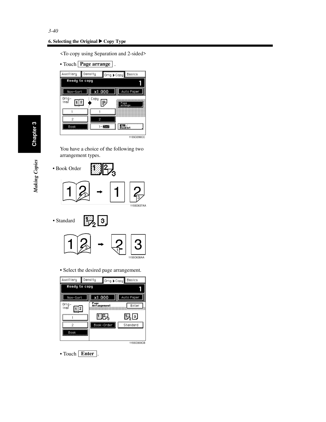 Minolta Di620 manual Touch Page arrange 