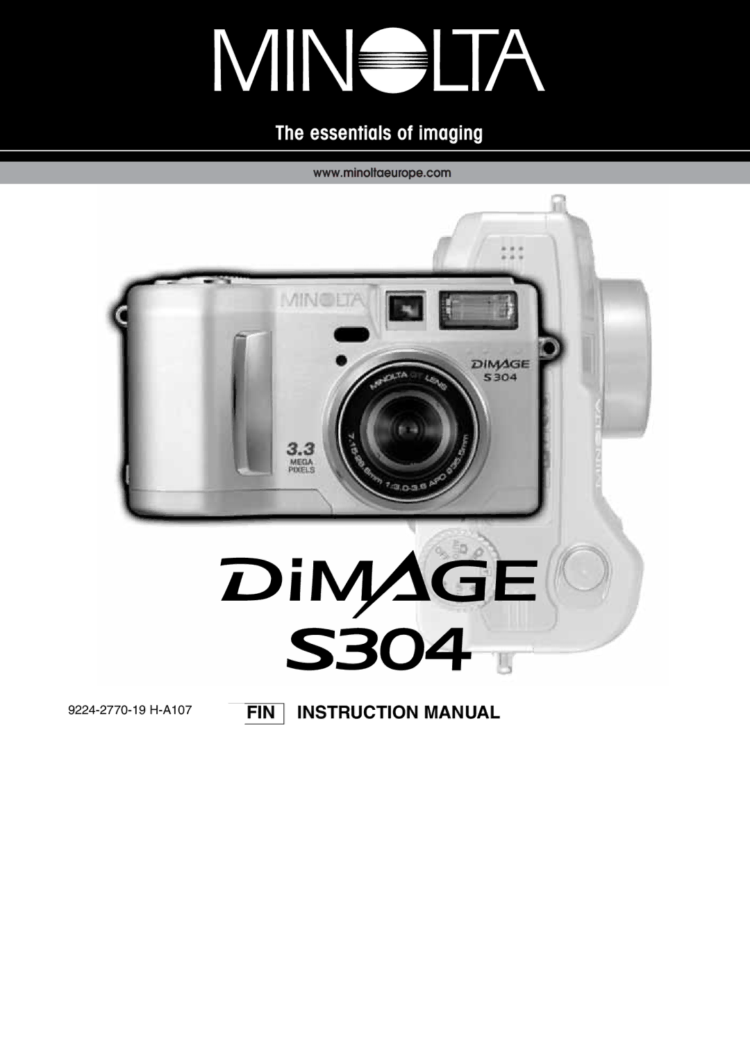 Minolta Dimage S 304 instruction manual Fin 