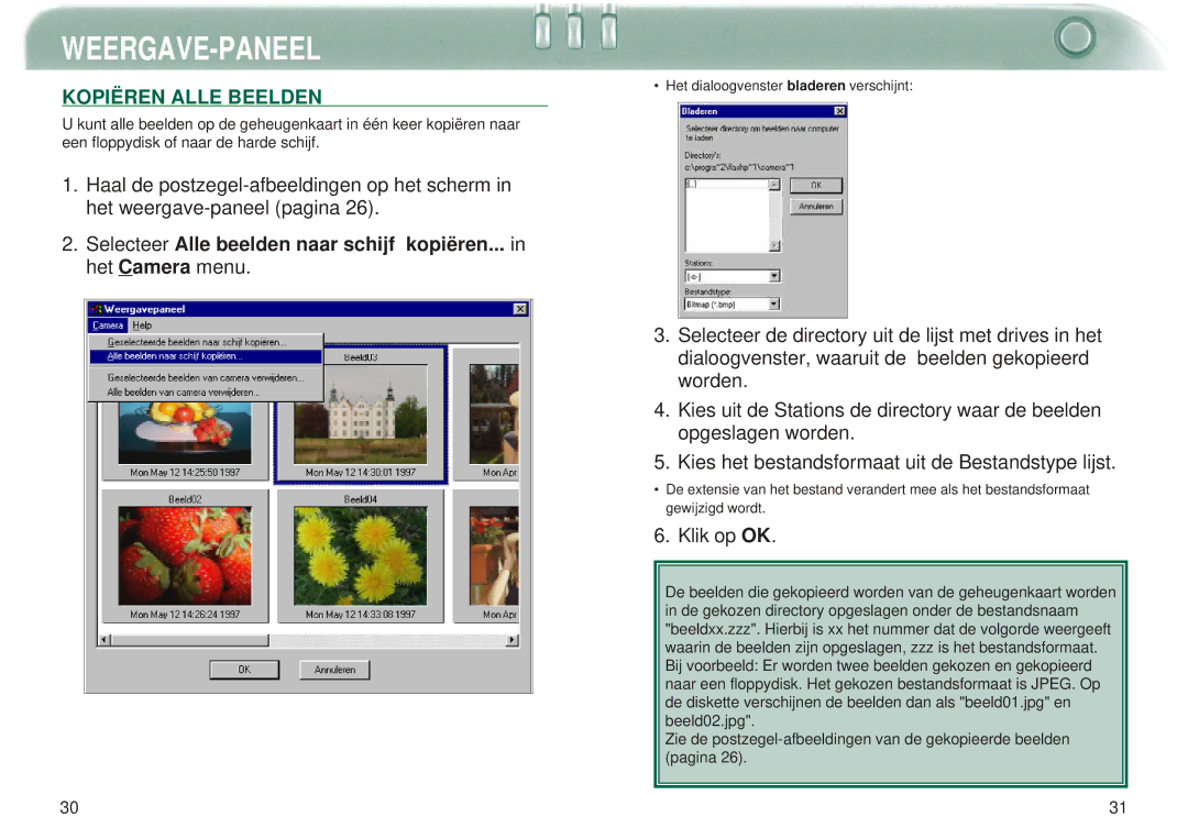 Minolta Dimage V manual Kopiëren Alle Beelden 