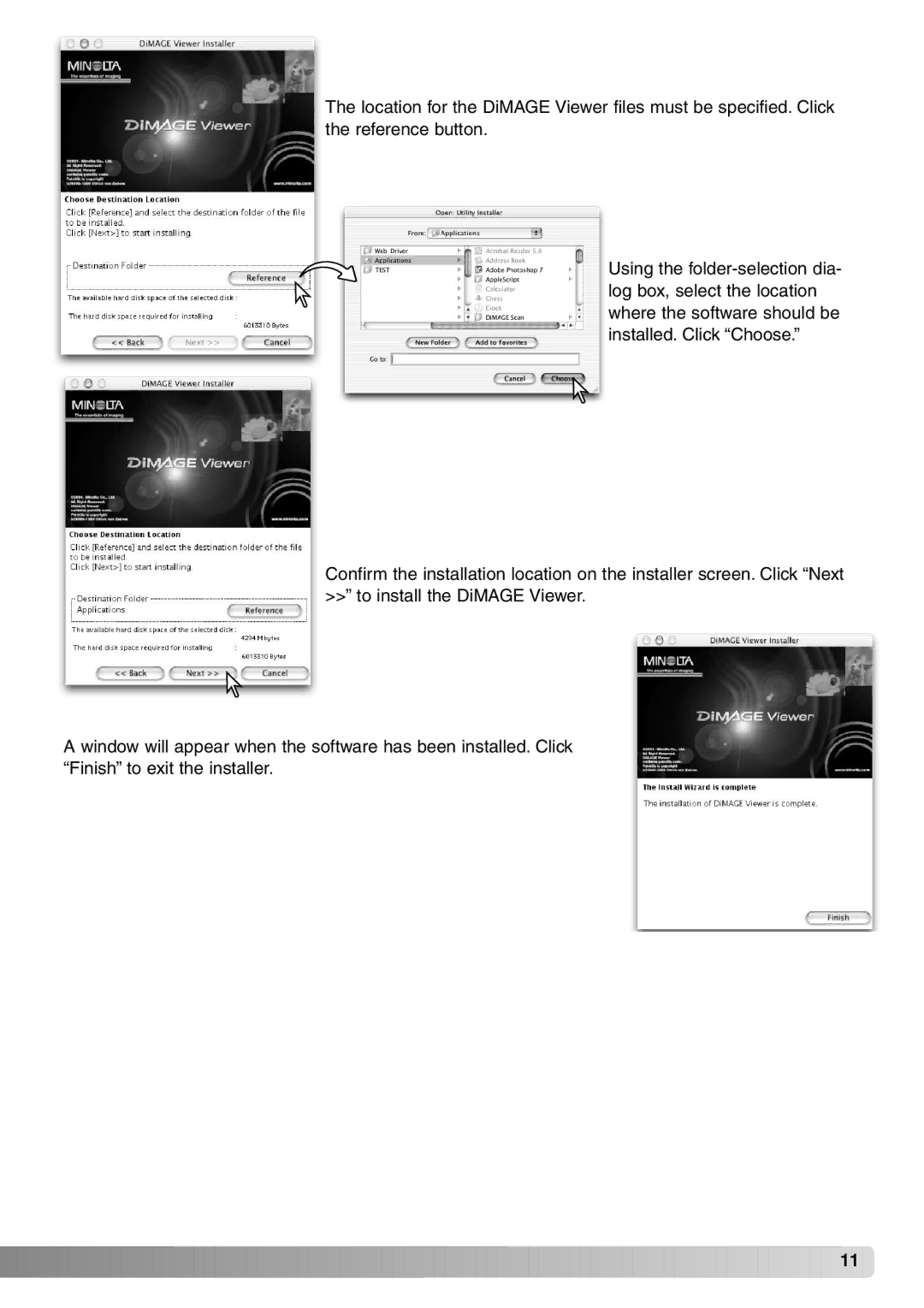 Minolta DiMAGE Viewer instruction manual 