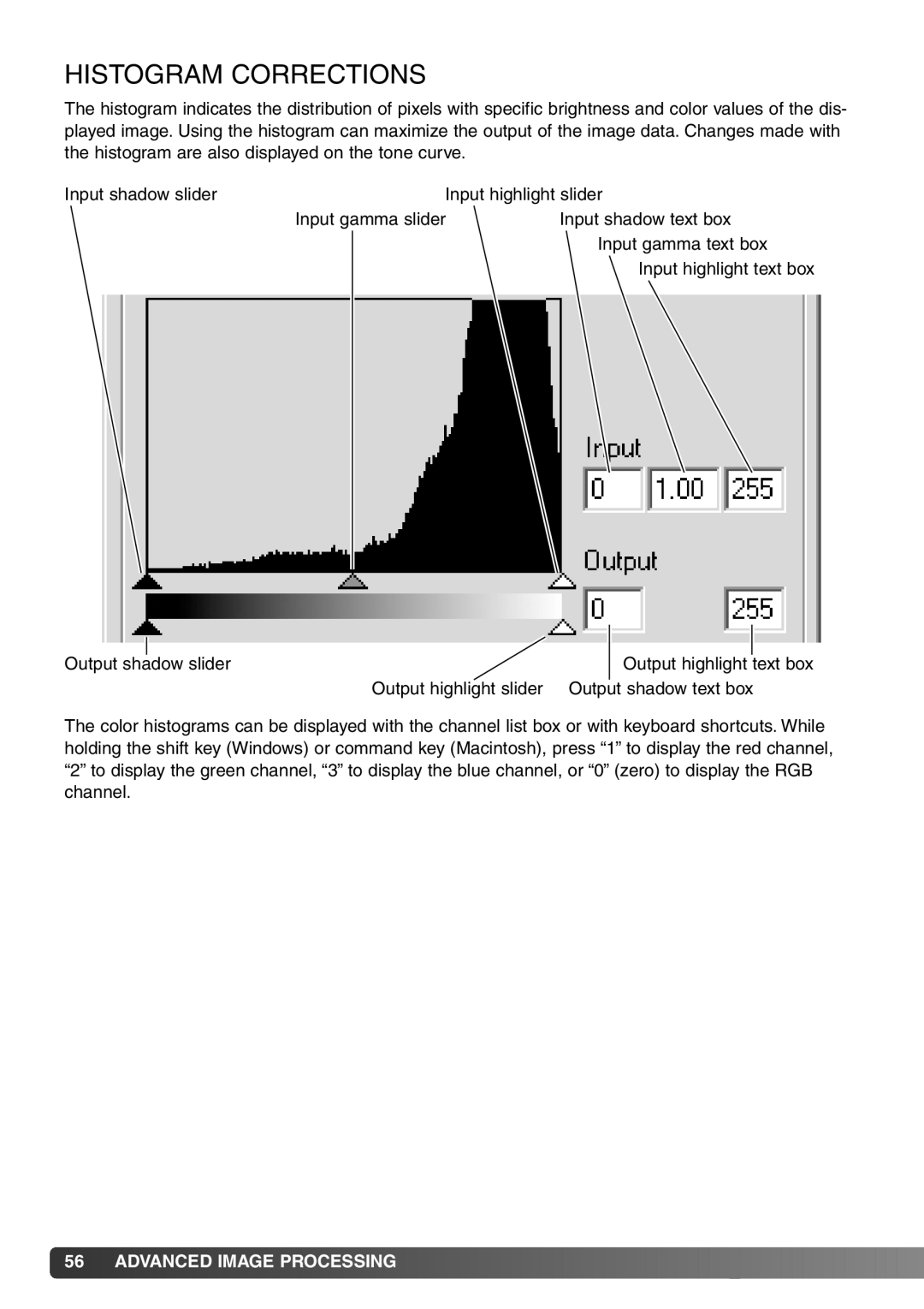 Minolta DiMAGE Viewer instruction manual Histogram Corrections 