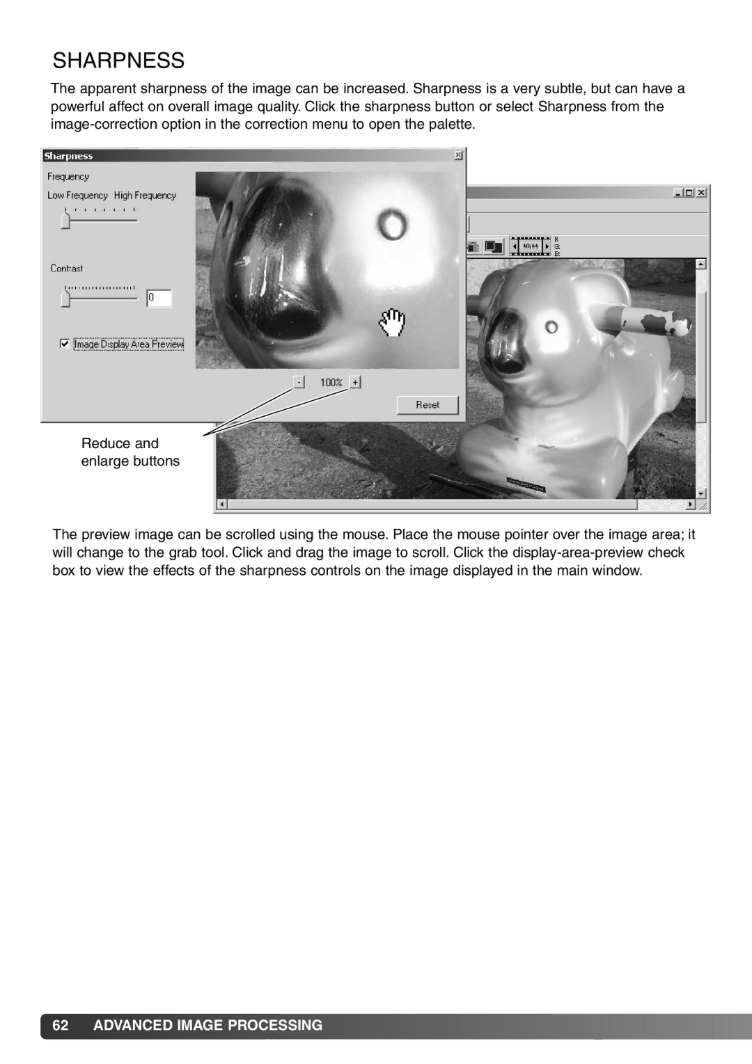 Minolta DiMAGE Viewer instruction manual Sharpness 