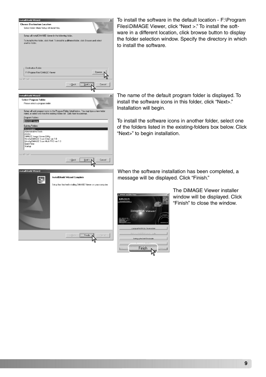 Minolta DiMAGE Viewer instruction manual 